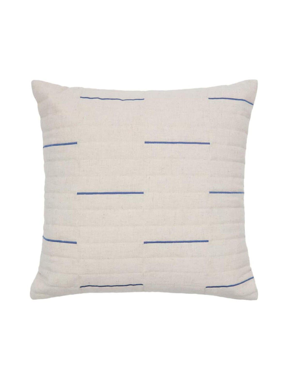 Blaina-tyynynpäällinen valkoinen / sininen 45 x 45 cm – Kave Home