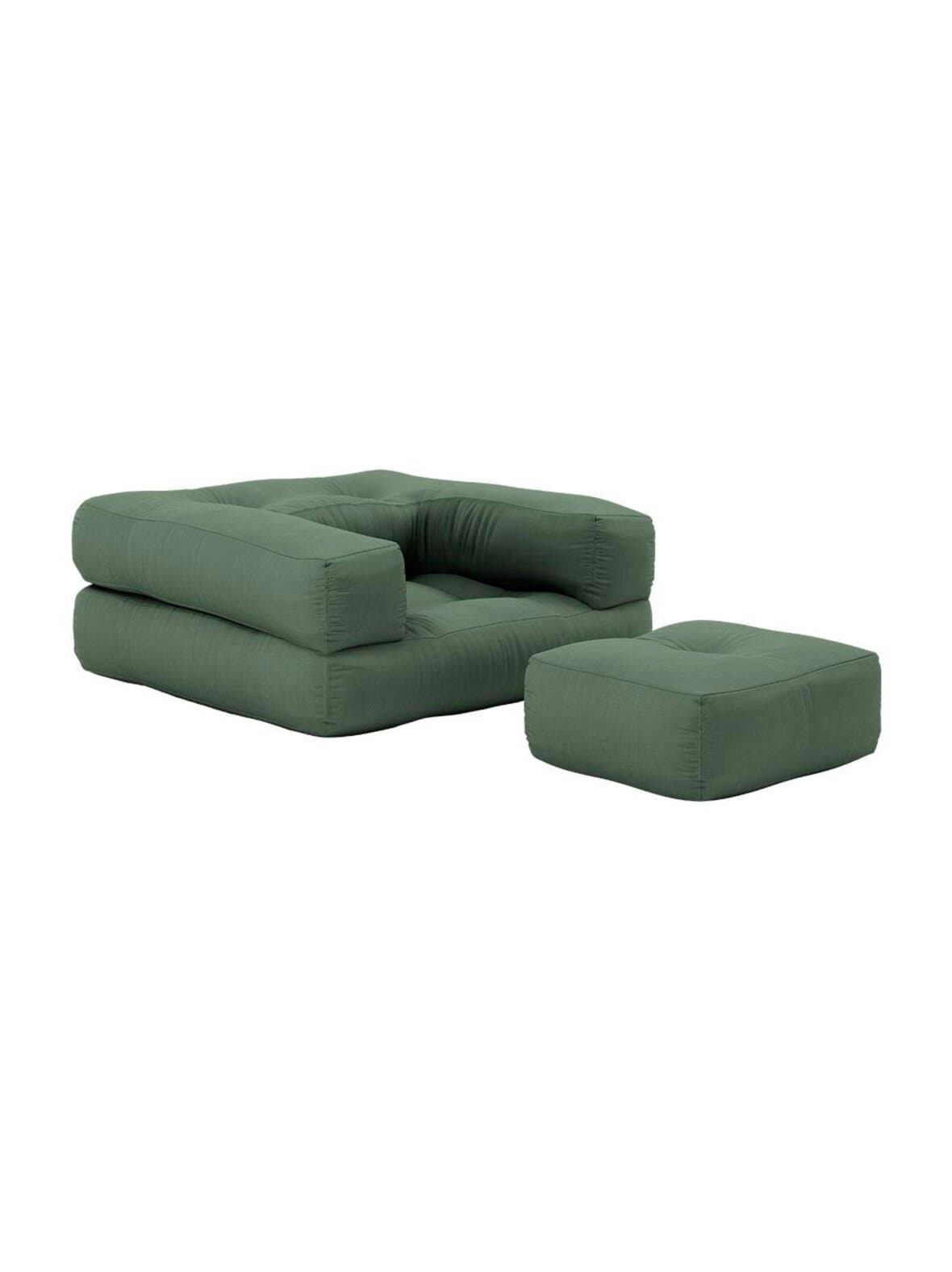 Mini cube -nojatuoli olive green – Karup