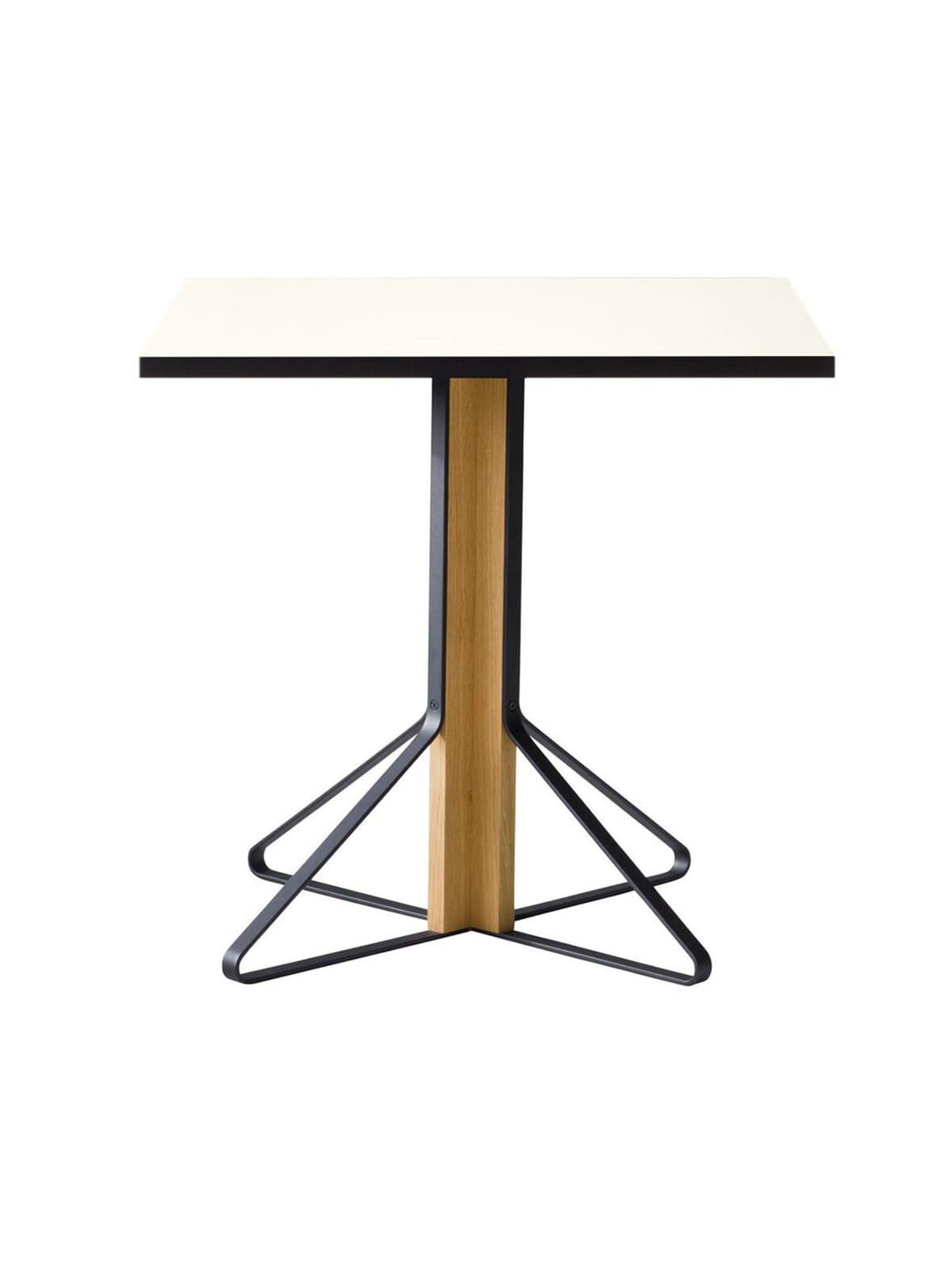 Kaari-pöytä valkoinen laminaatti/tammi 77 x 75 cm – Artek