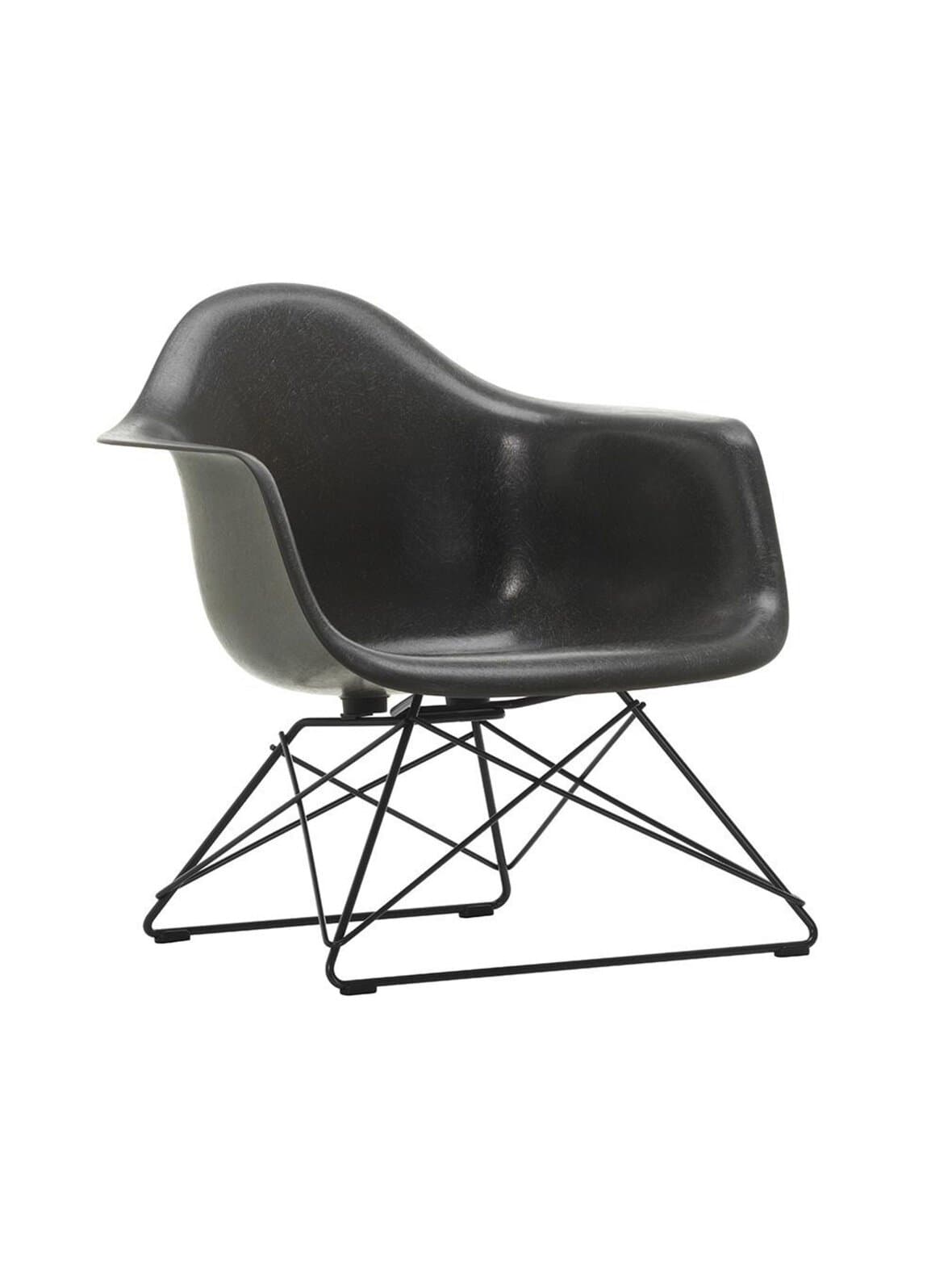 Eames lar fiberglass -tuoli elephant grey/musta – Vitra