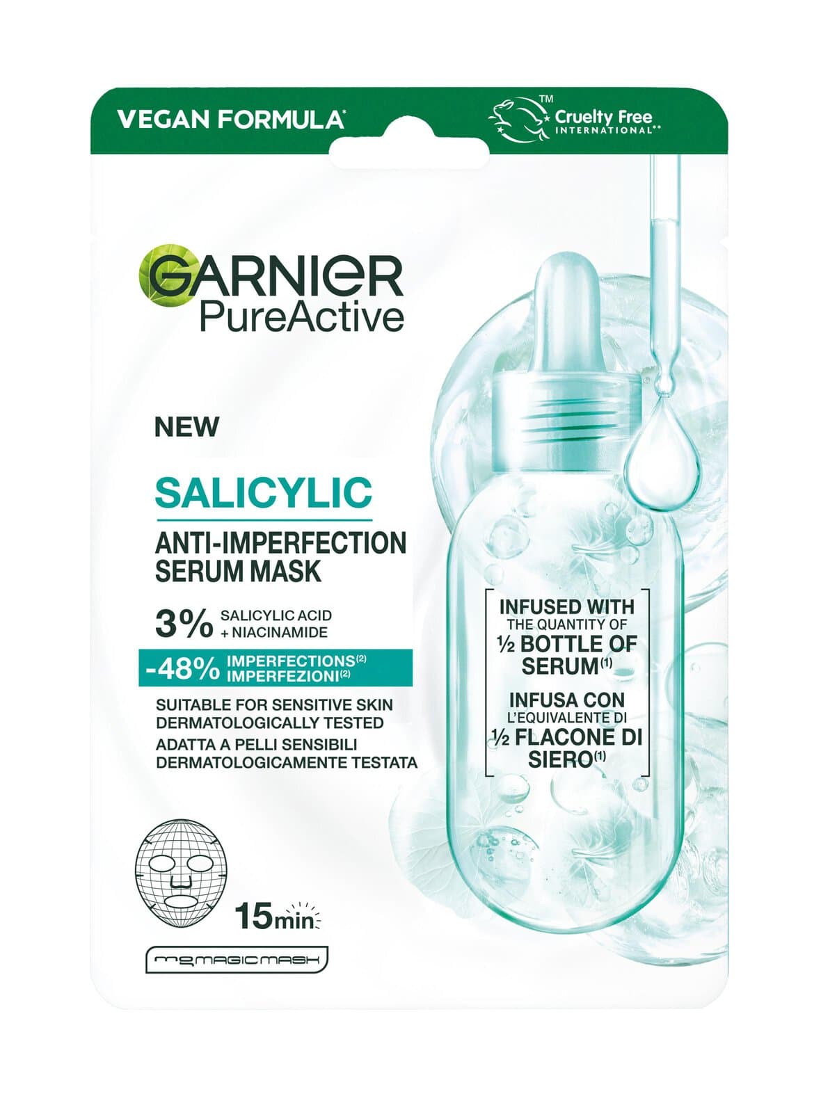Pureactive salicylic anti-pimple serum mask -naamioseerumi – Garnier