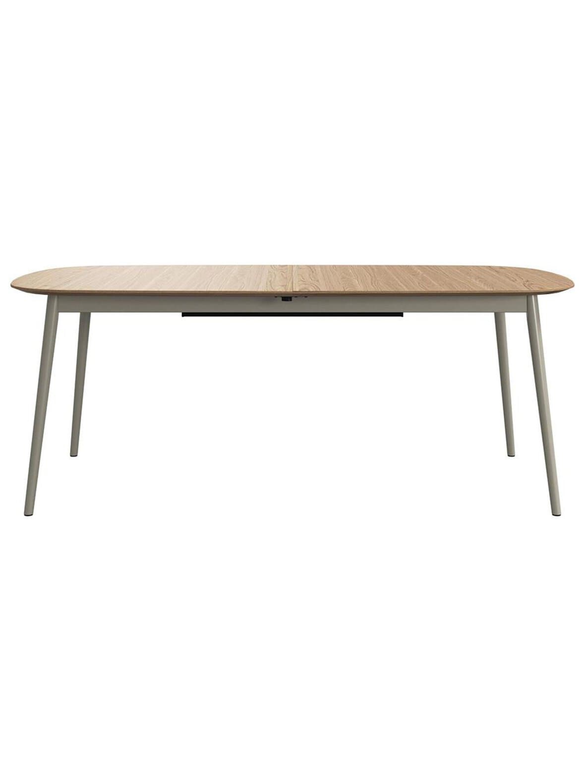 Kingston -jatkettava ruokapöytä tammi/tuhkanharmaa 100 x 197/267 cm – BoConcept