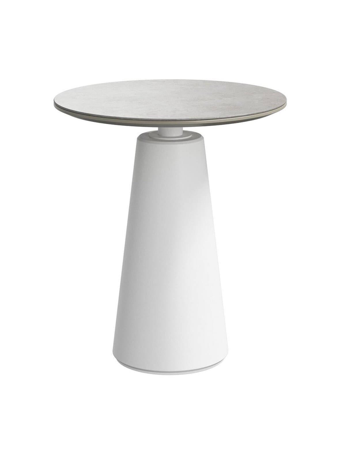 Madrid-sivupöytä tuhkanharmaa keraamiikka / valkoinen ⌀ 46 cm – BoConcept