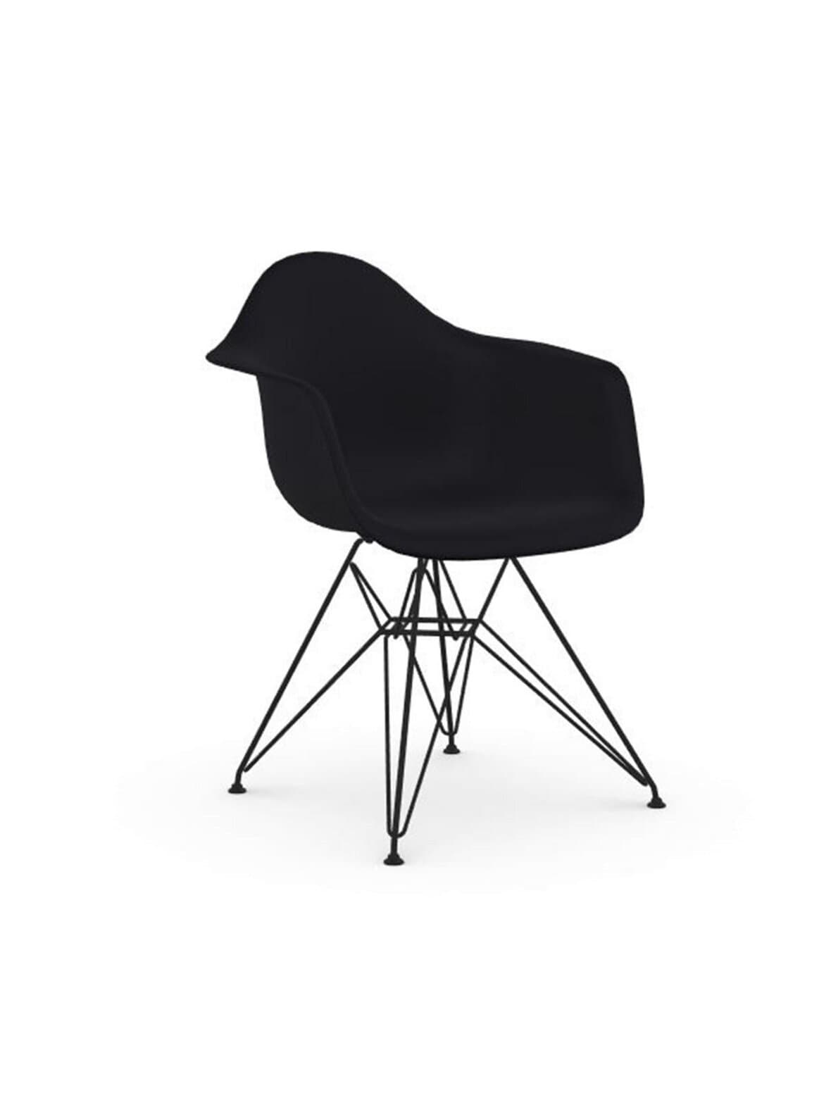 Eames dar re -tuoli käsinojilla deep black/musta – Vitra