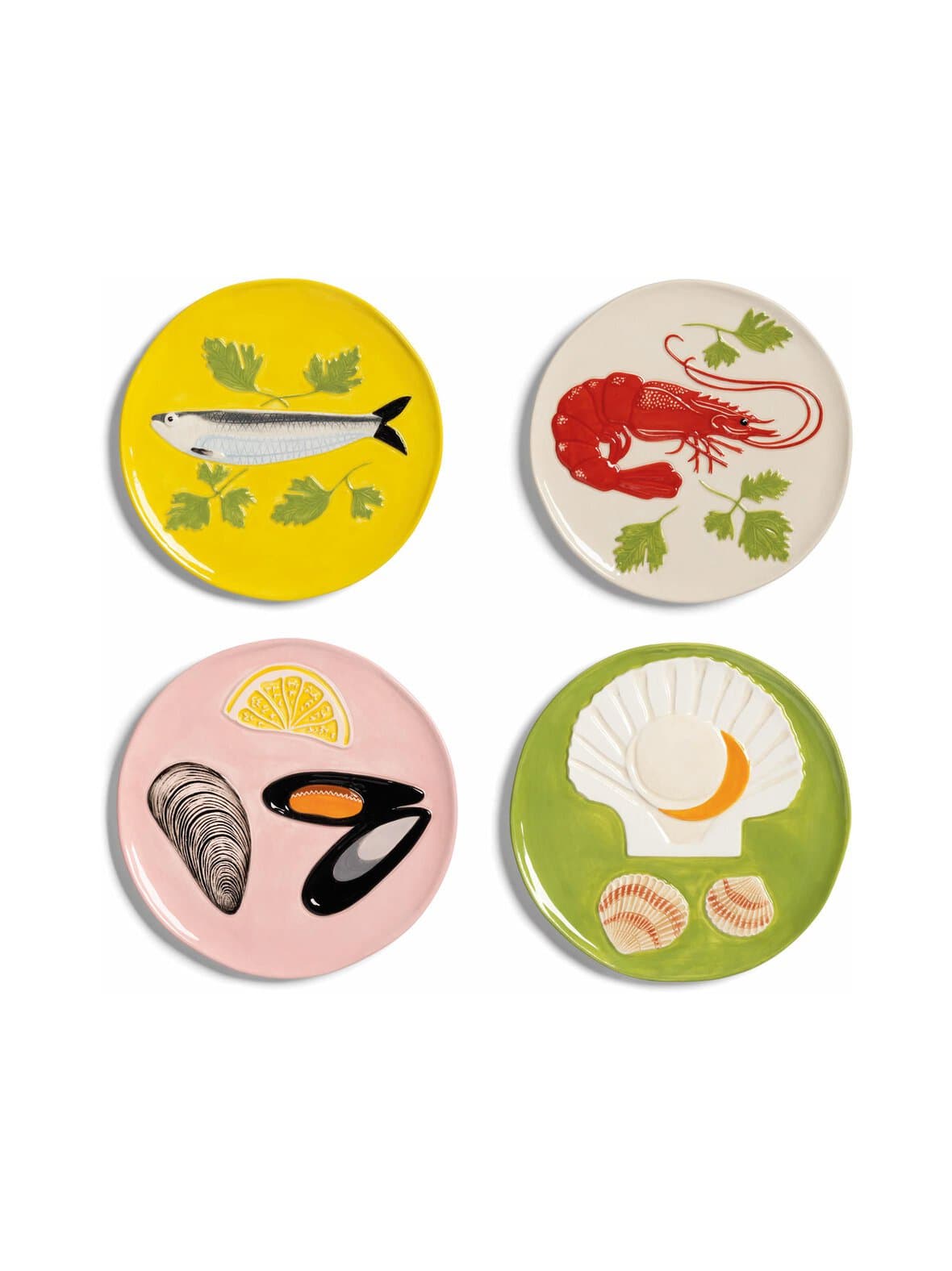 De la mer -lautanen 16 cm, 4 kpl / pkt – &klevering