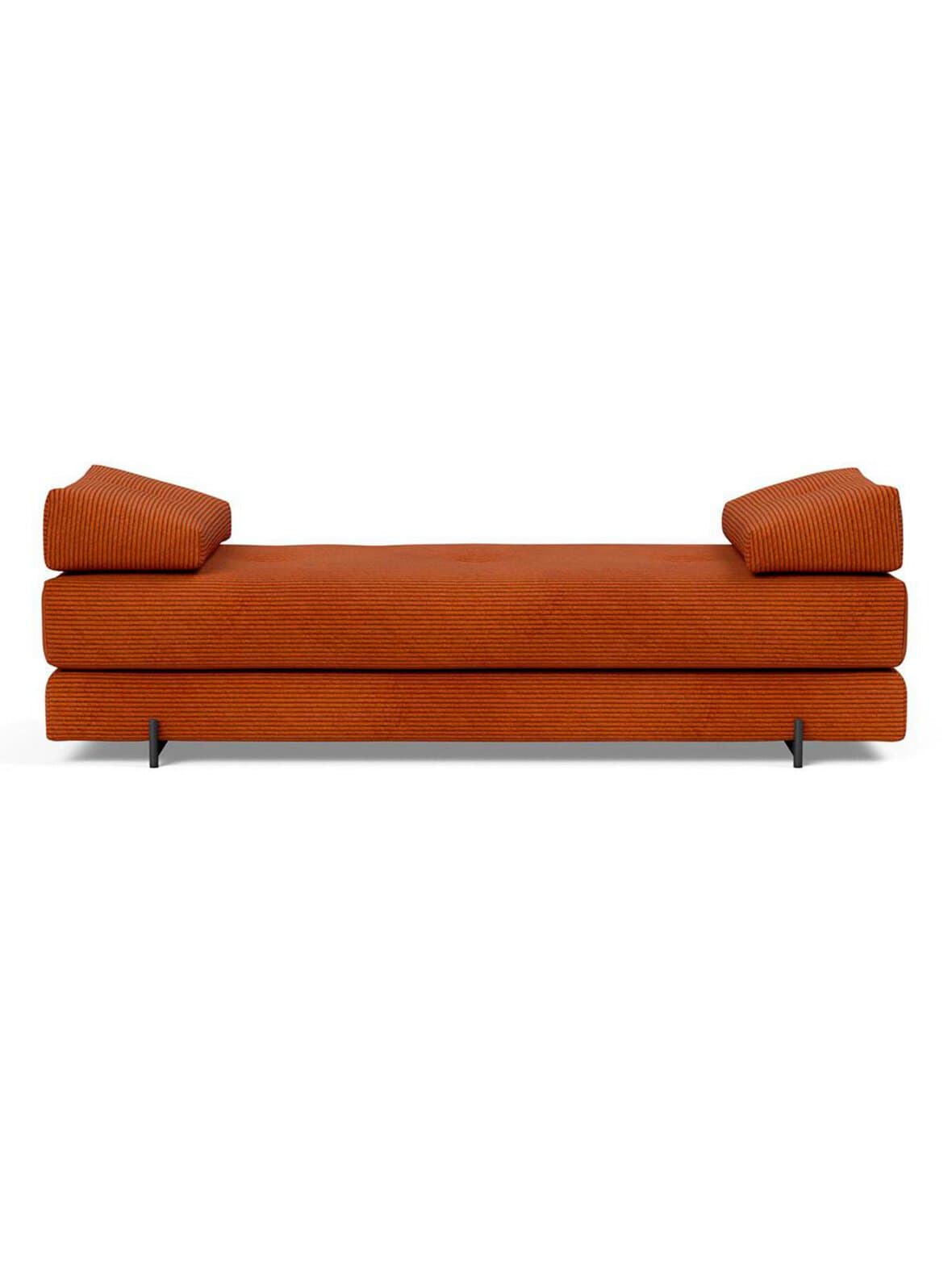 Sigmund indu -daybed corduroy-kangas burned orange / musta l 200 cm – Innovation Living