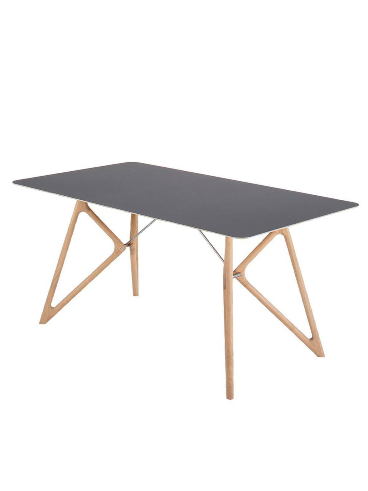 Tink-ruokapöytä valkovahattu tammi/harmaa 160 x 90 cm – Gazzda