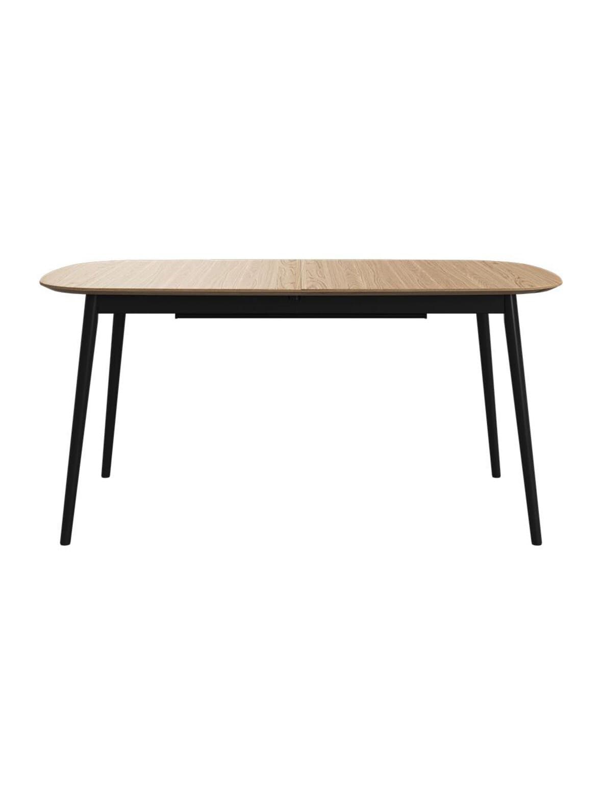 Kingston -jatkettava ruokapöytä tammi/musta 99 x 160/230 cm – BoConcept