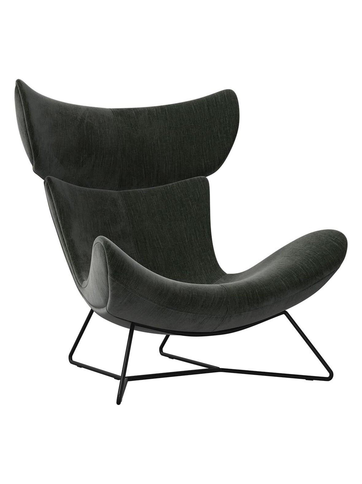 Imola-nojatuoli napoli-kangas 2268 murrettu vihreä / musta – BoConcept