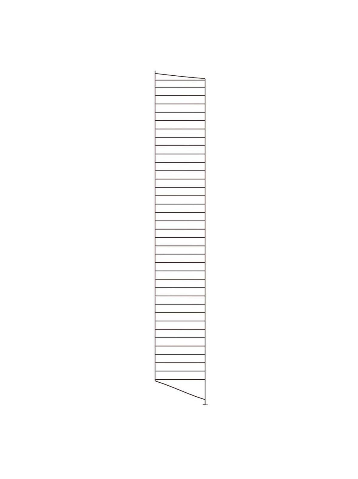 String-lattiasivupaneeli tummanruskea 200 x 30 cm – String Furniture