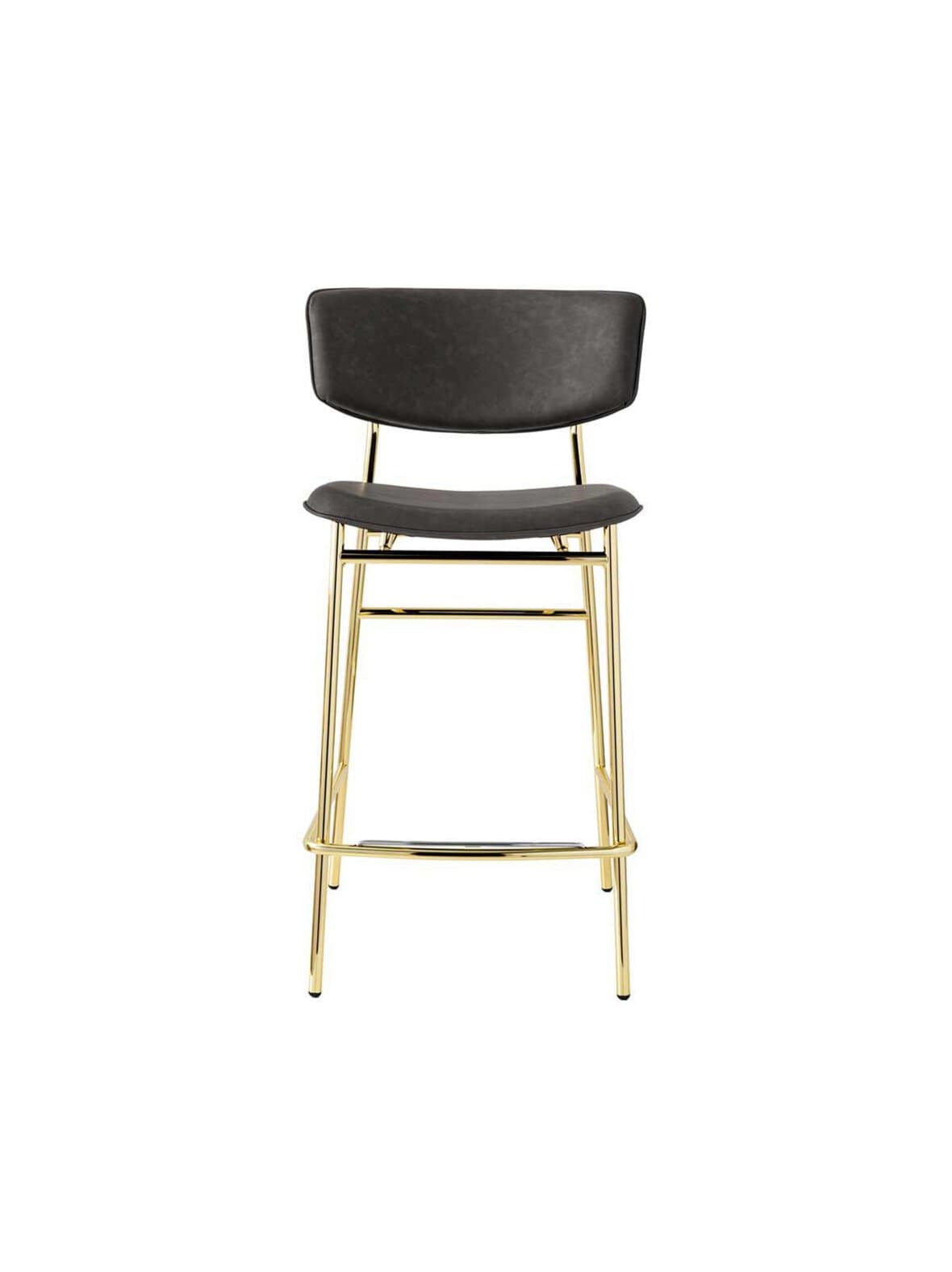 Fifties-baarituoli harmaa kangas/messinki k 95 cm – Calligaris