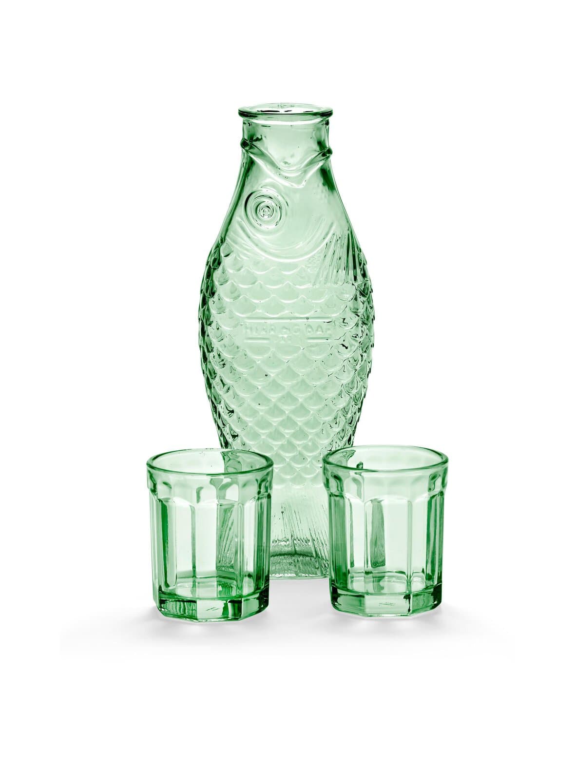 Green fish set carafe and glasses -lasisetti 3 kpl – Serax