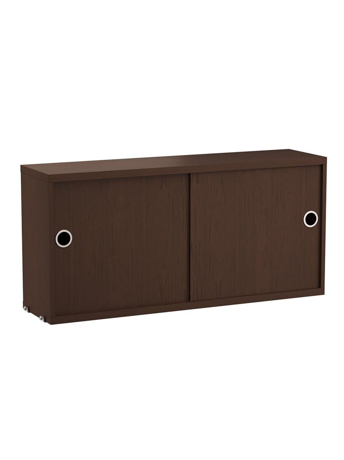 String-kaappi liukuovilla tumma tammi 78 x 20 cm – String Furniture