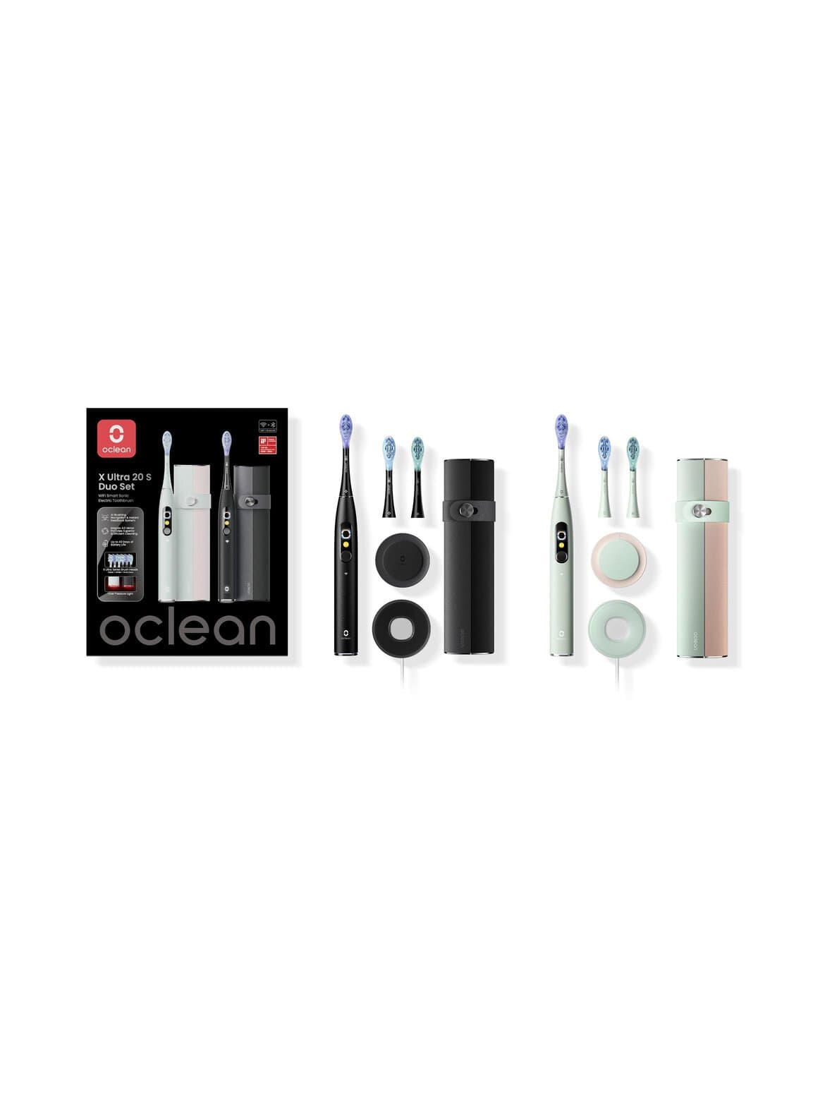 X ultra 20 duo set -sähköhammasharjat 2 kpl – OCLEAN