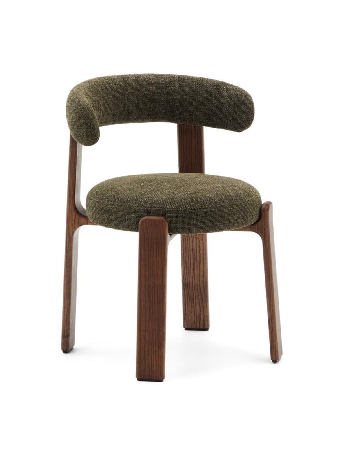 Granite-tuoli vihreä chenille / pähkinä – Kave Home