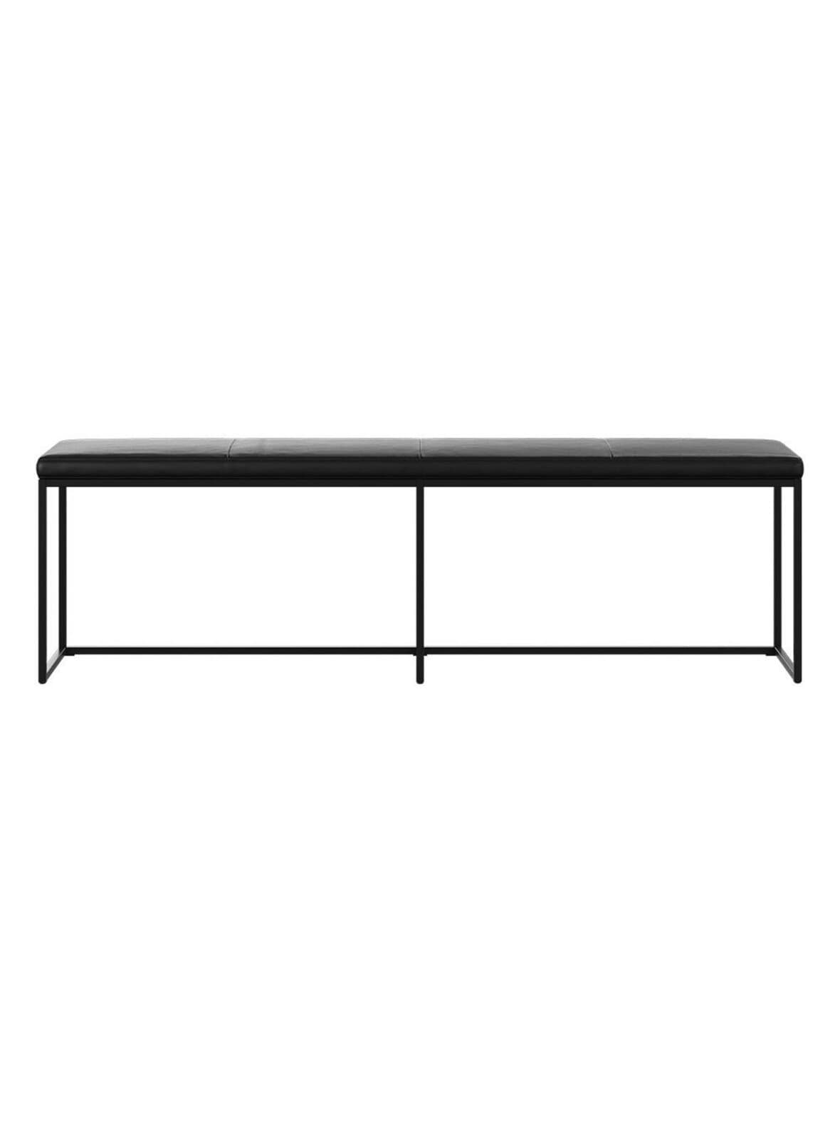London-penkki nordic grain -nahka 5130 musta l 160 cm – BoConcept