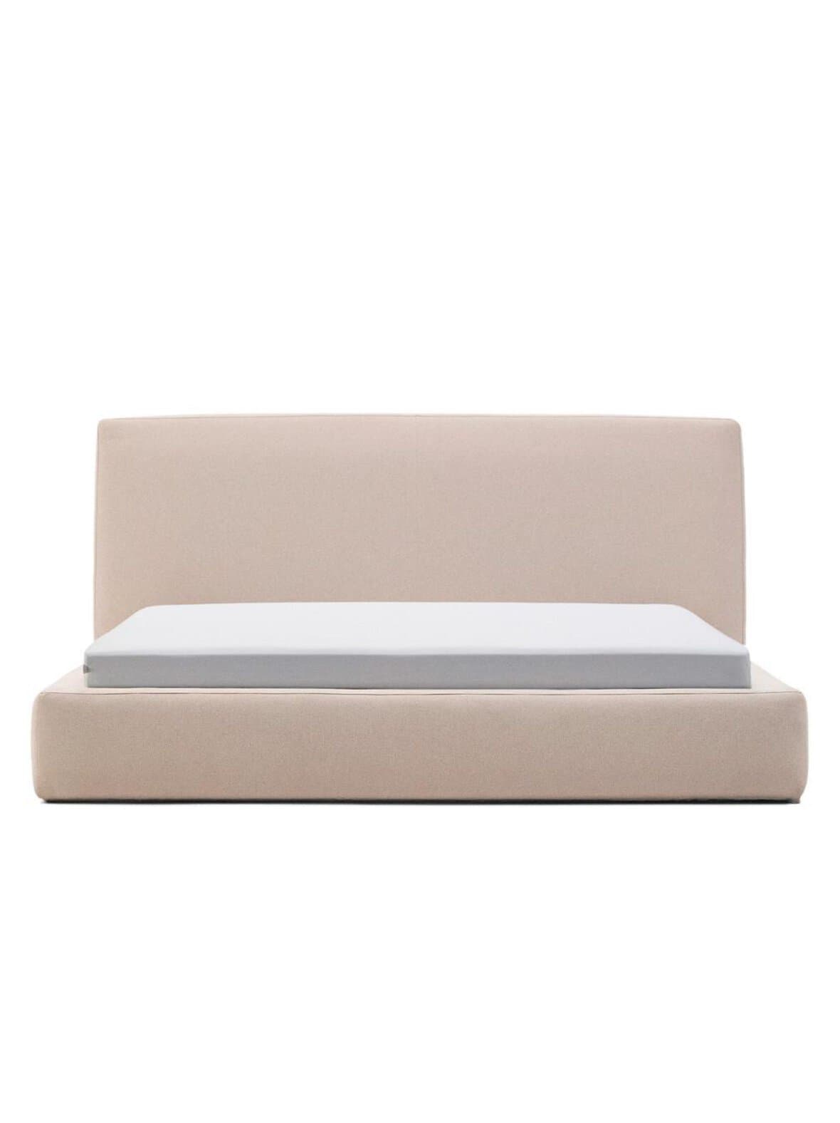 Blok-sänkyrunko austin-kangas vaalea beige 180 x 200 cm – Kave Home