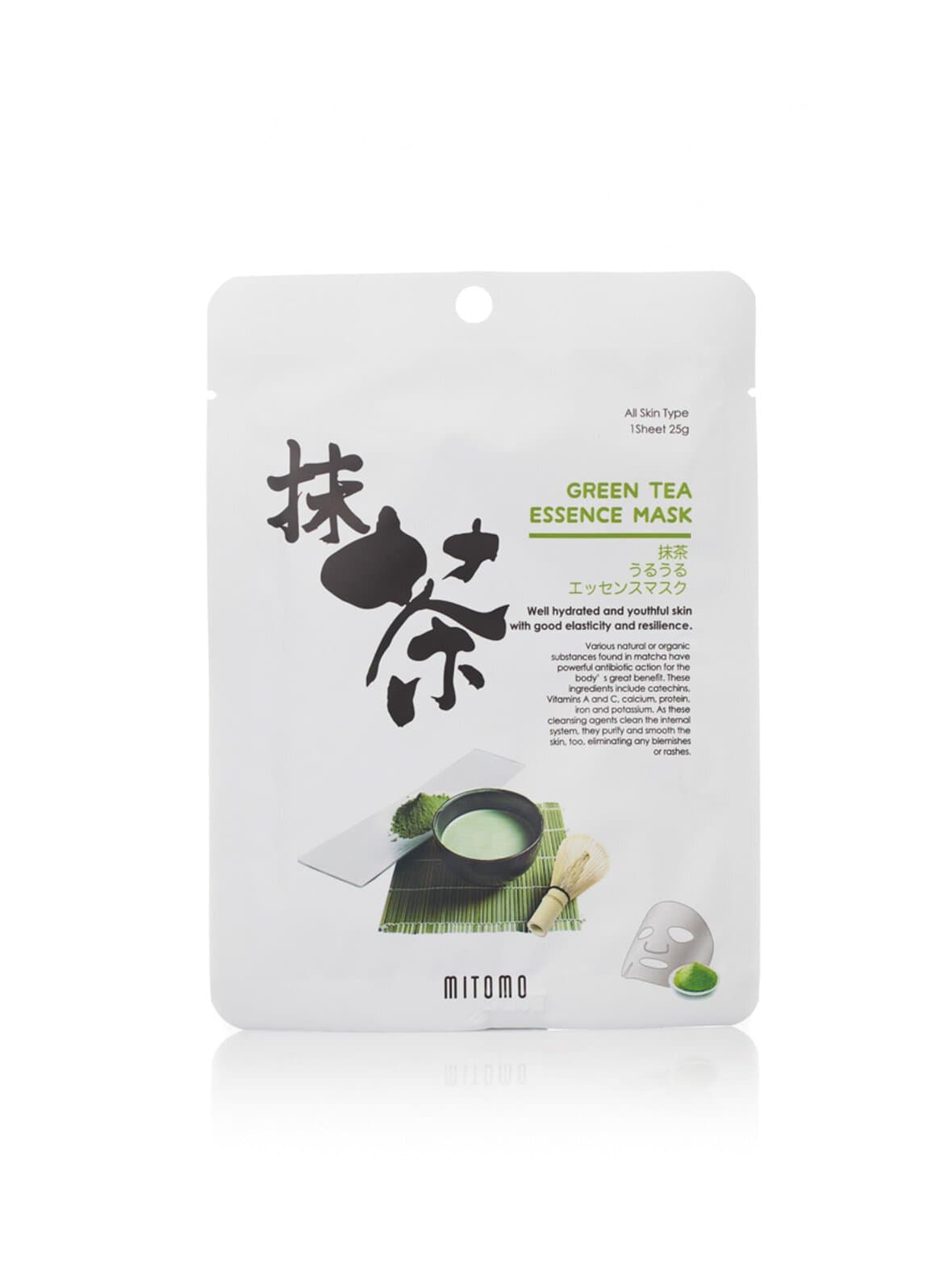 Green tea essence mask -kasvonaamio 25 g – Mitomo