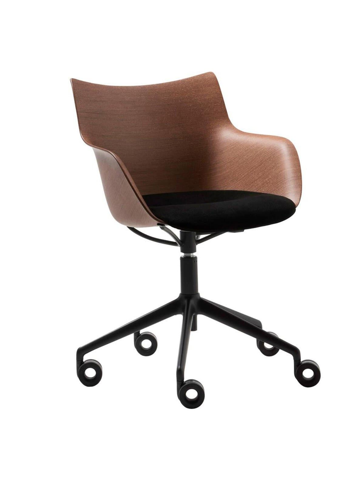 Q/wood-työtuoli tumma pyökki/musta – Kartell