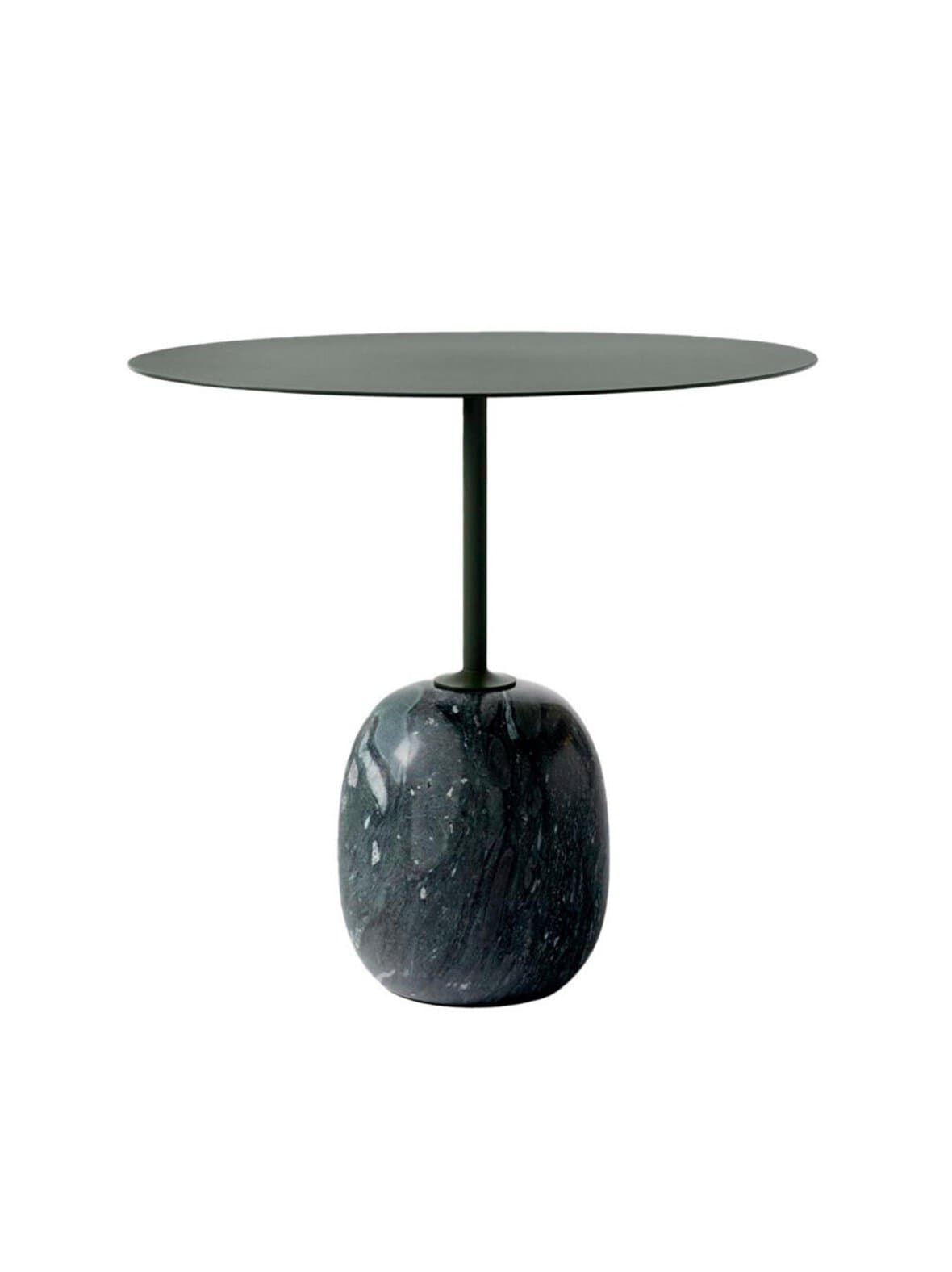 Lato ln9 -sivupöytä vihreä / verde grigio -marmori 40 x 50 cm – &Tradition