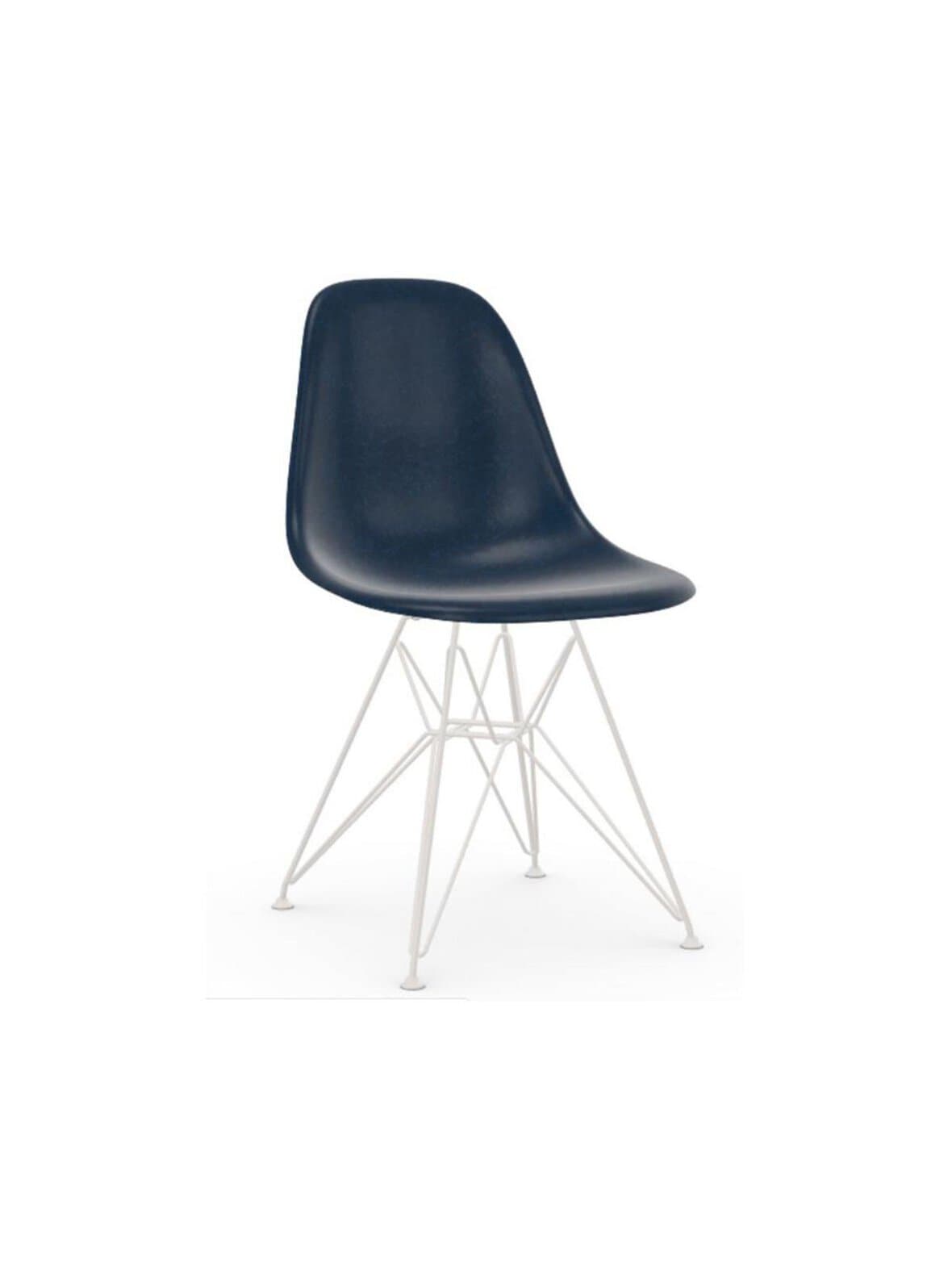 Eames dsr fiberglass -tuoli navy blue/valkoinen – Vitra