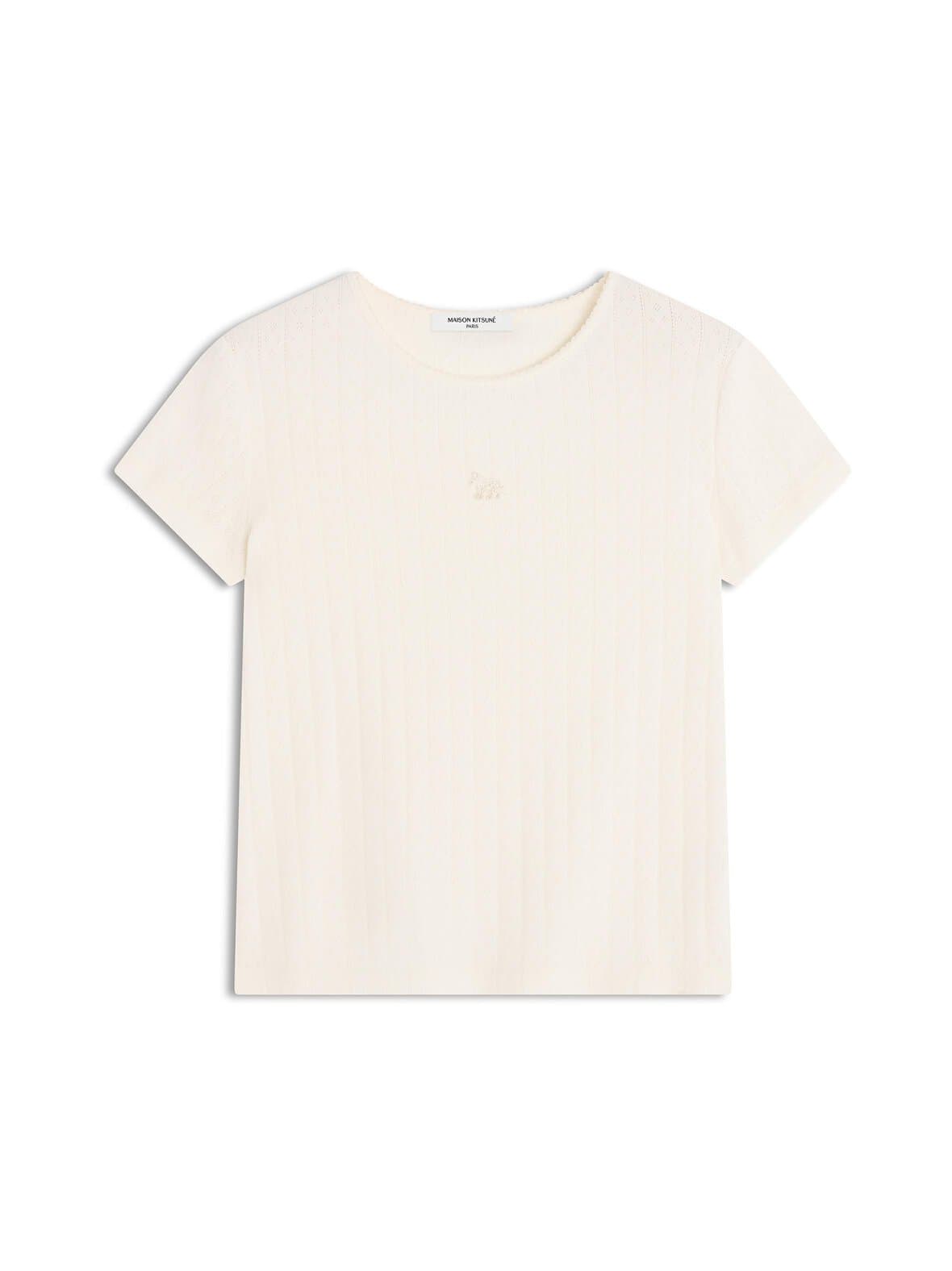 Baby fox pointelle t-paita – Maison Kitsuné