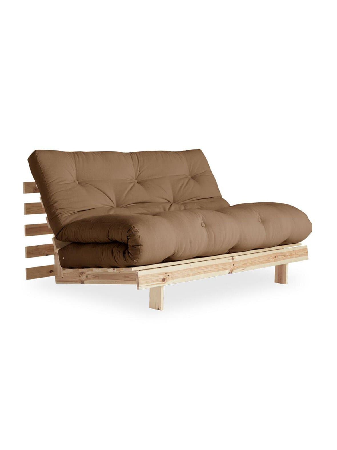 Roots-futonsohva mocca/mänty l 140 cm – Karup
