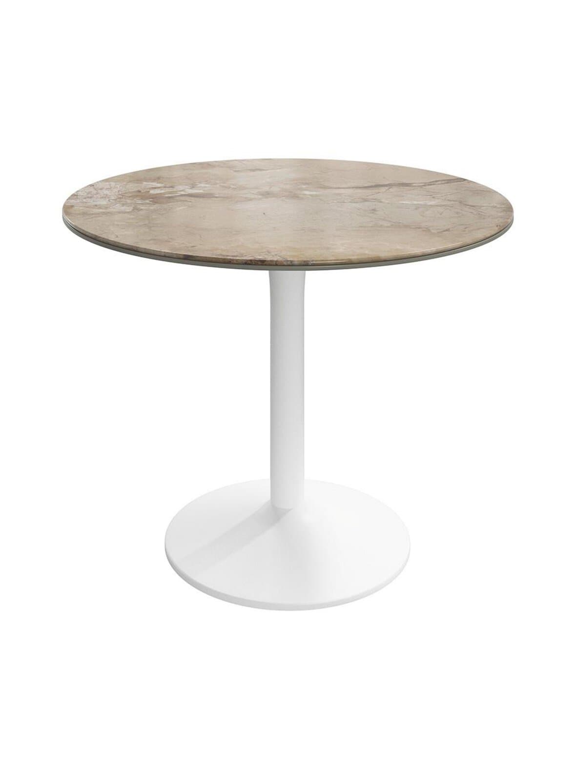 New york -ruokapöytä ruskea keramiikka / valkoinen ⌀ 99,5 cm – BoConcept