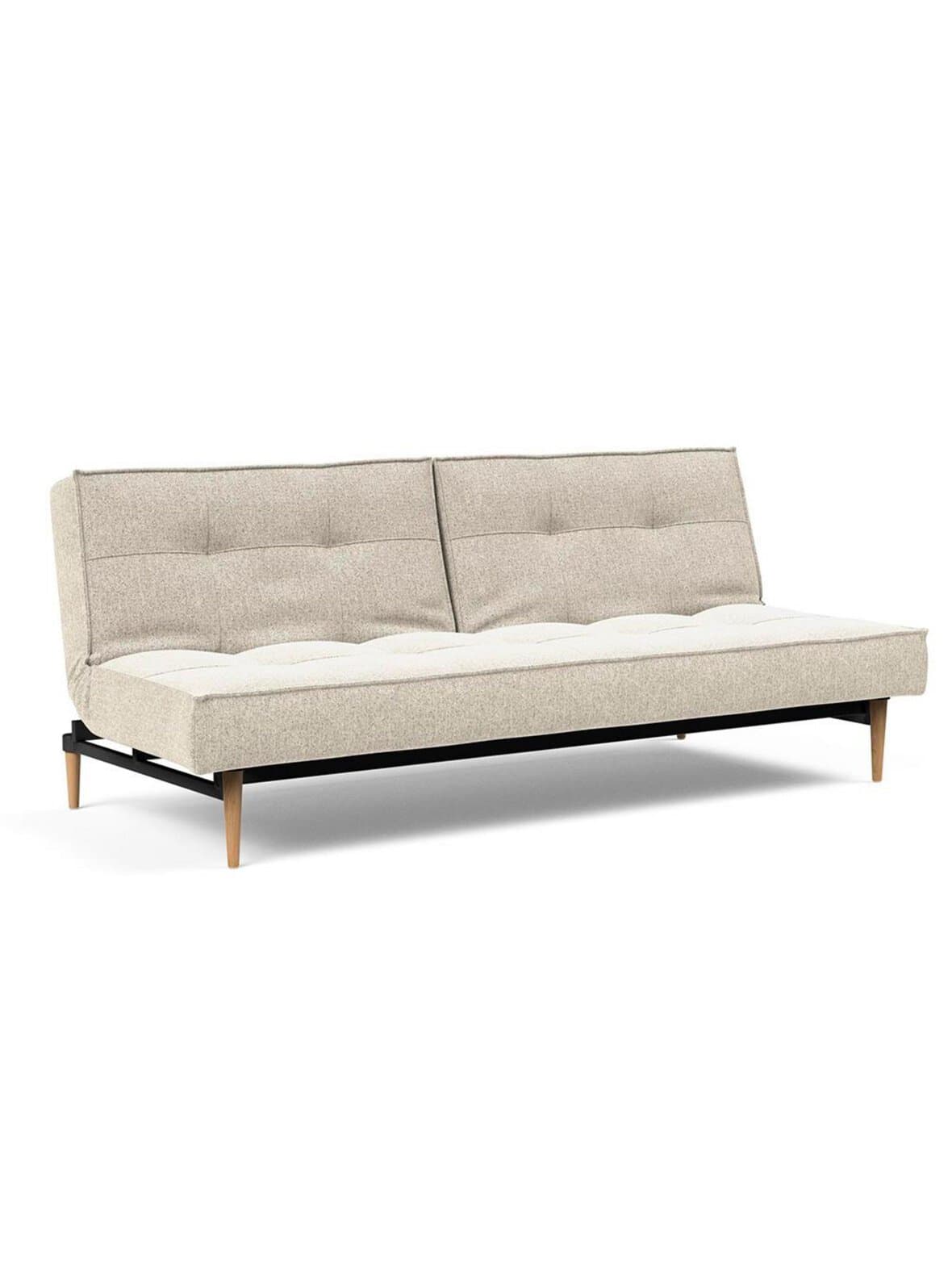 Splitback styletto -vuodesohva taura-kangas 357 luonnonvalkoinen / tammi l 210 cm – Innovation Living