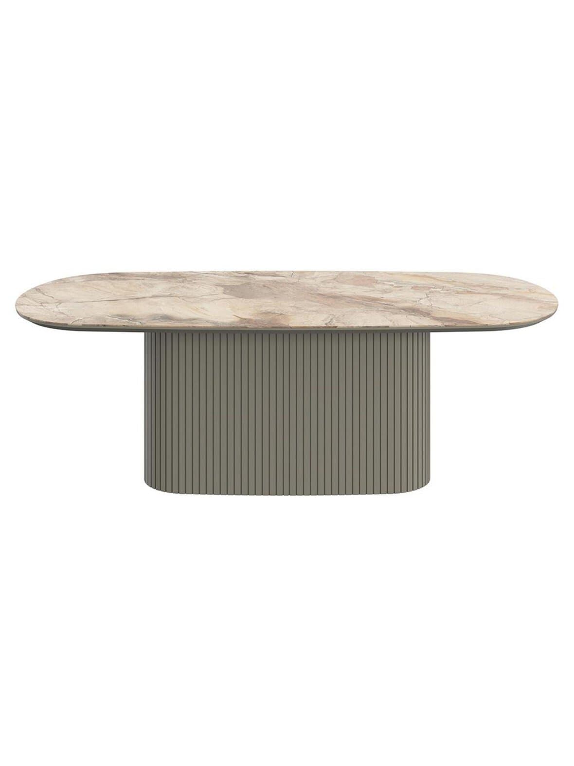 Santiago-sohvapöytä ruskea keramiikka / tuhkanharmaa 58 x 118 cm – BoConcept