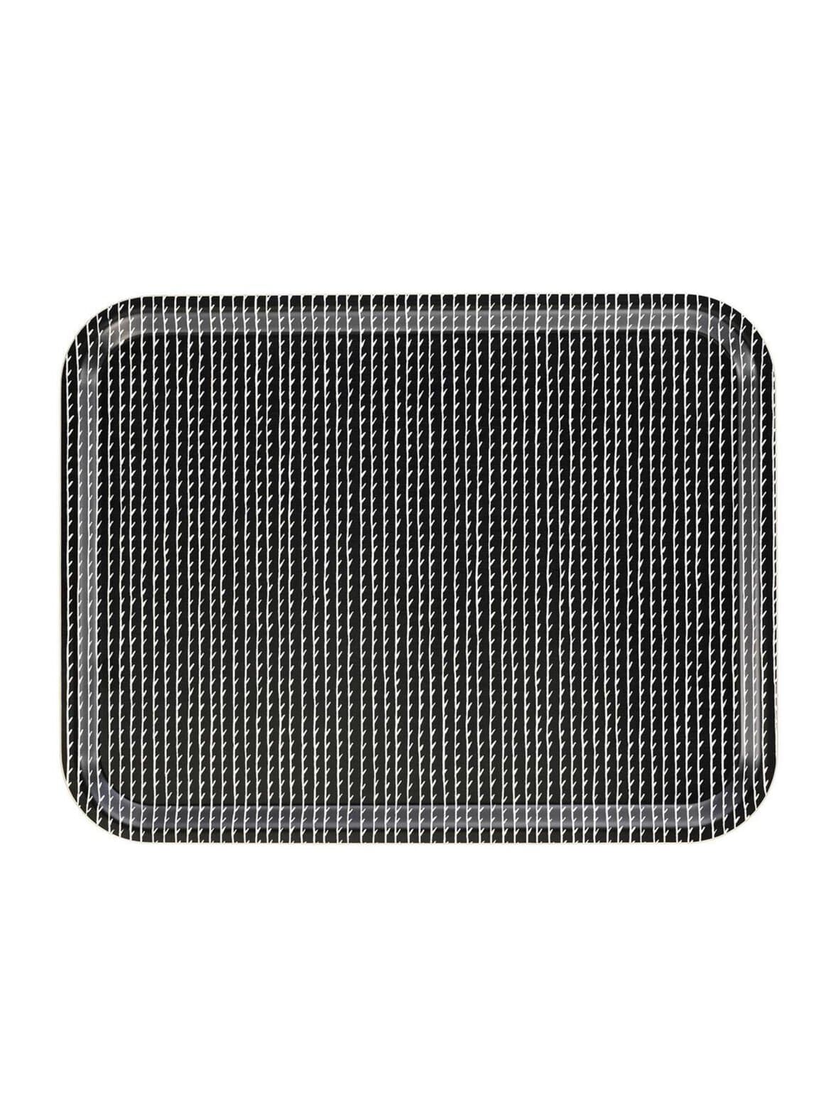 Rivi-tarjotin musta/valkoinen 43 x 33 cm – Artek