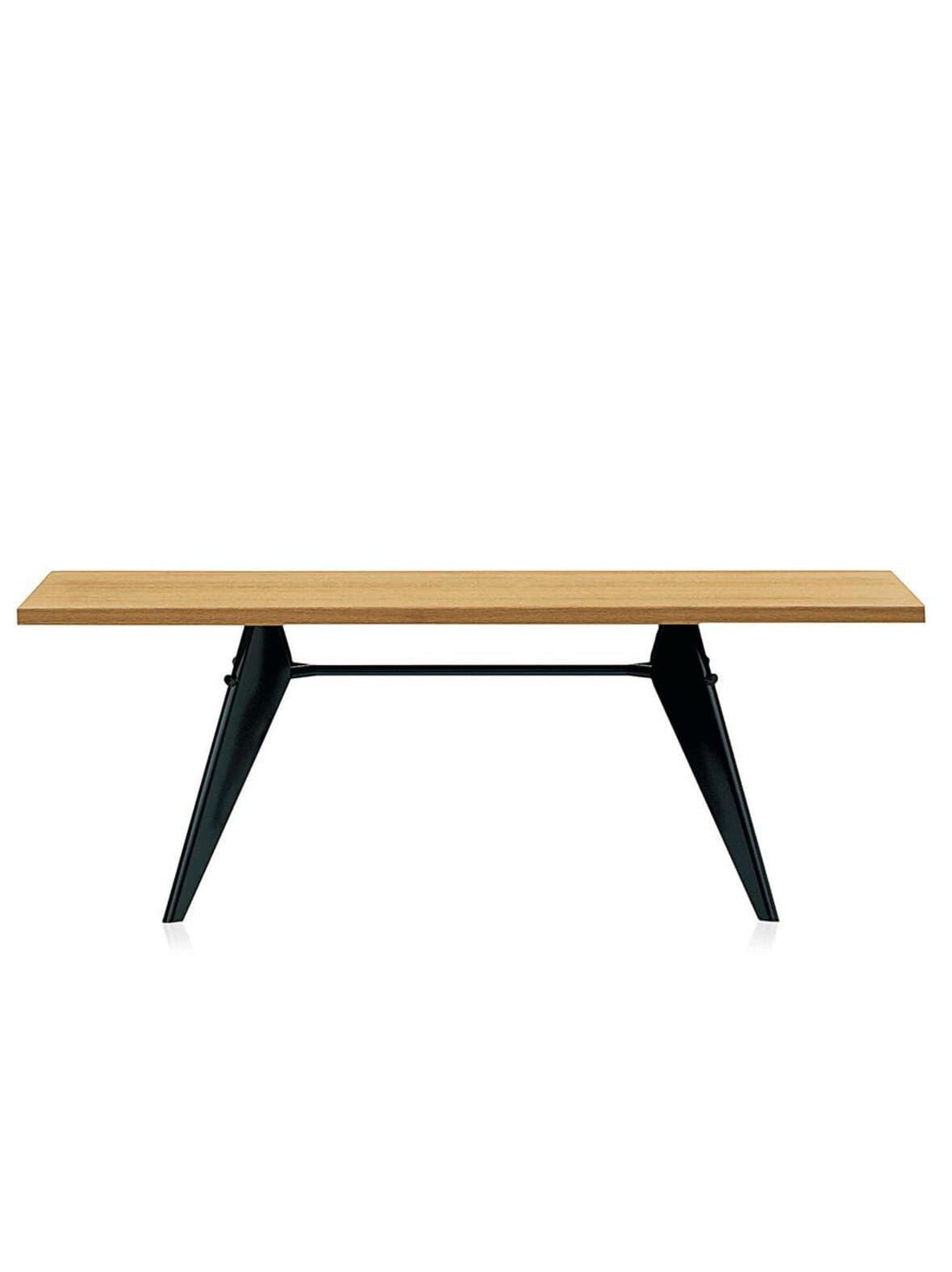 Prouvé em -ruokapöytä tammi/musta 180 x 90 cm – Vitra