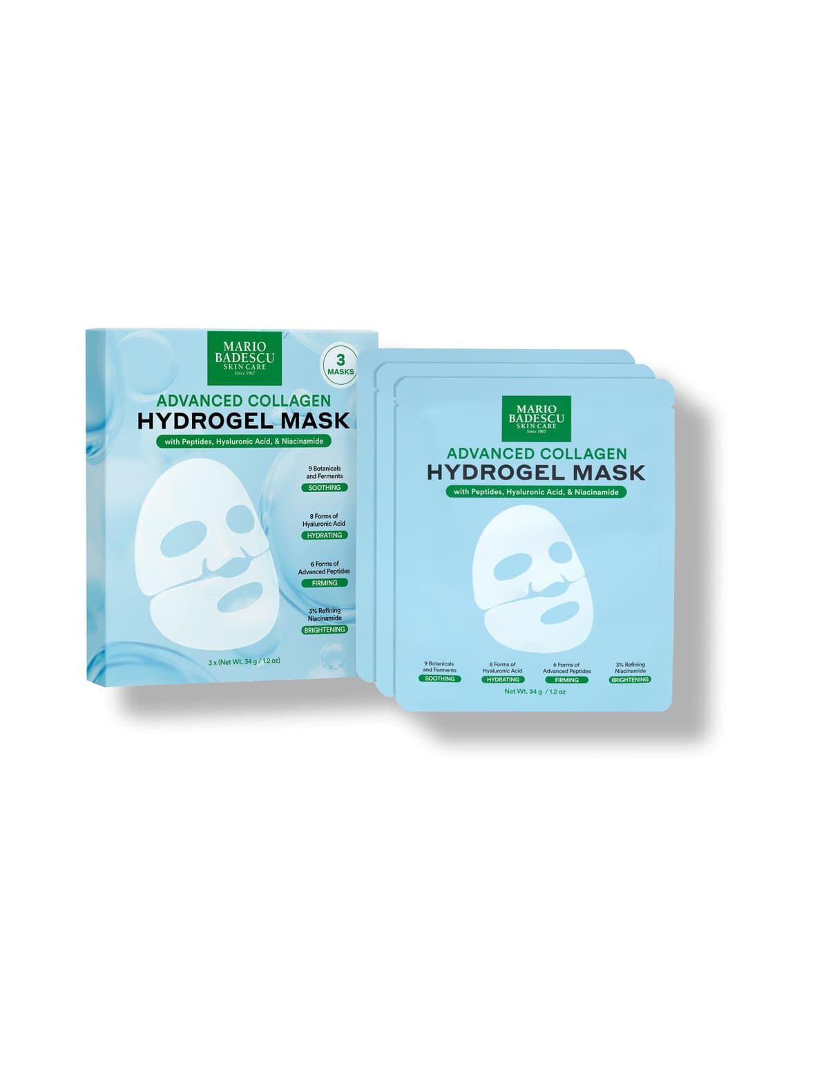 Advanced collagen hydrogel sheet mask -kasvonaamiopakkaus – Mario Badescu