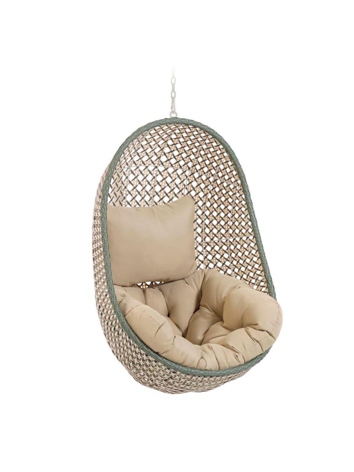 Cira-riipputuoli vihreä / beige polyrottinki – Kave Home
