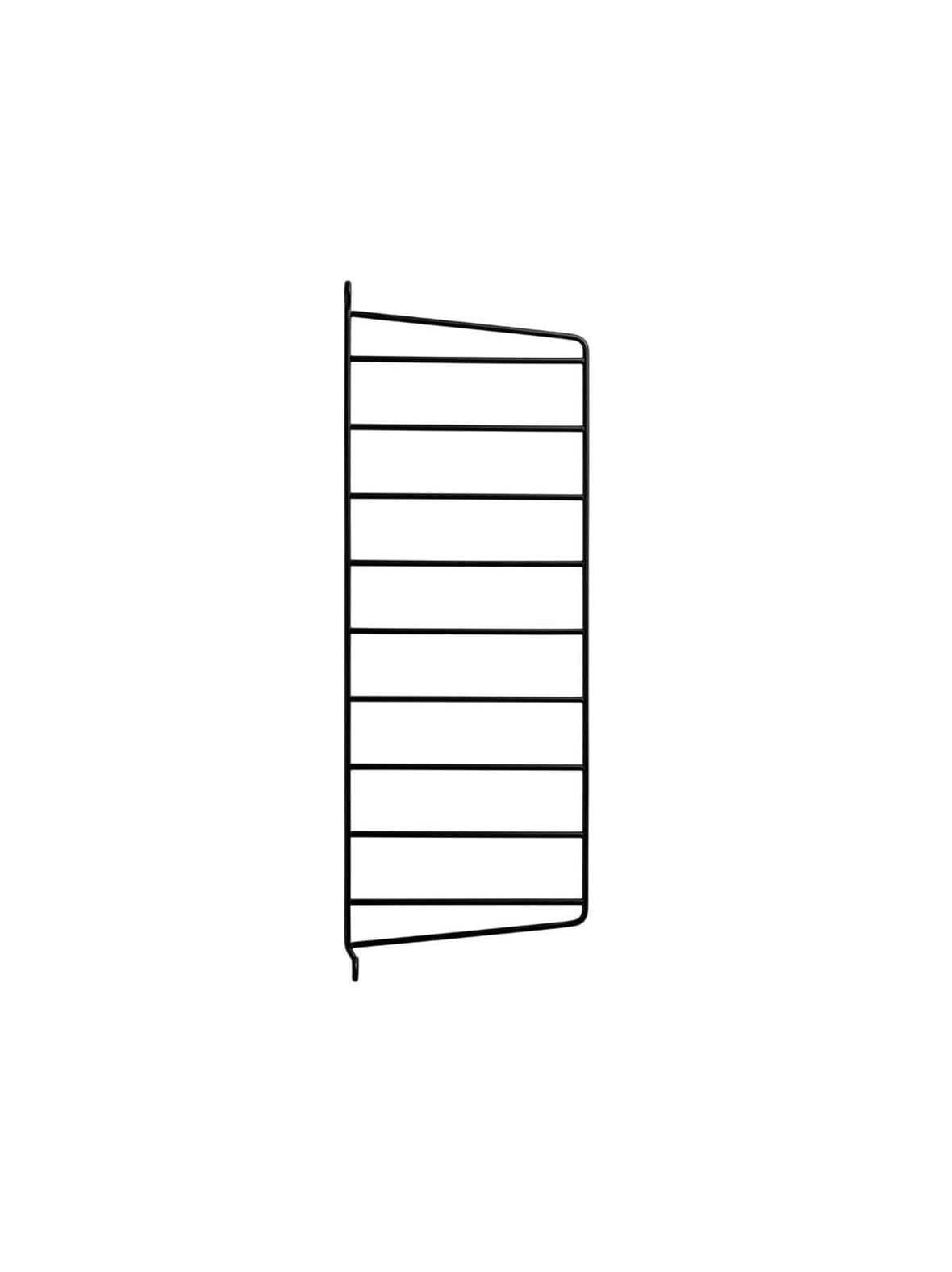 String system -seinäsivupaneeli musta 50 x 20 cm – String Furniture