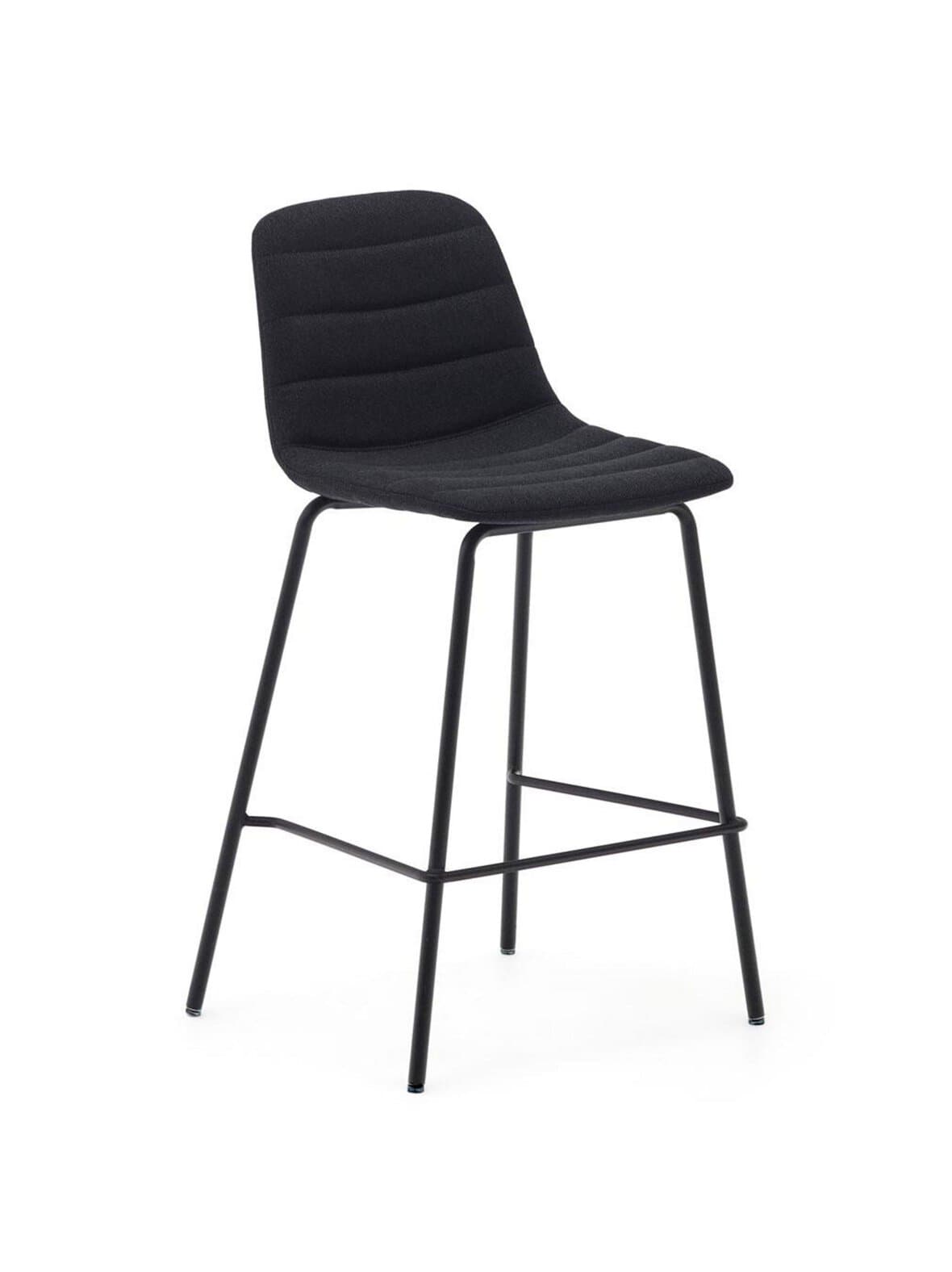 Zunilda-baarituoli musta/musta k 65 cm – Kave Home