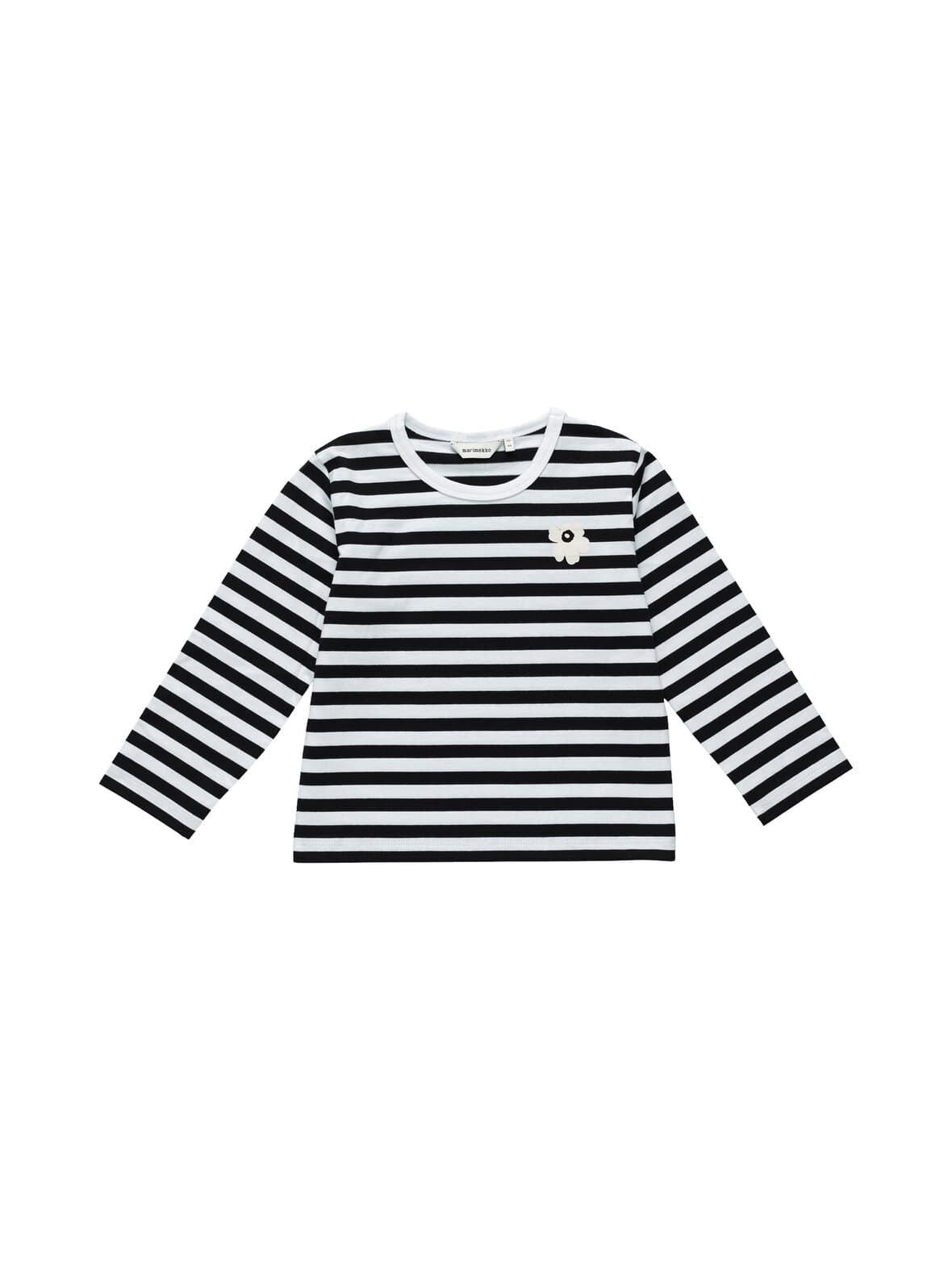 Paja tasaraita unikko i -trikoopaita – Marimekko