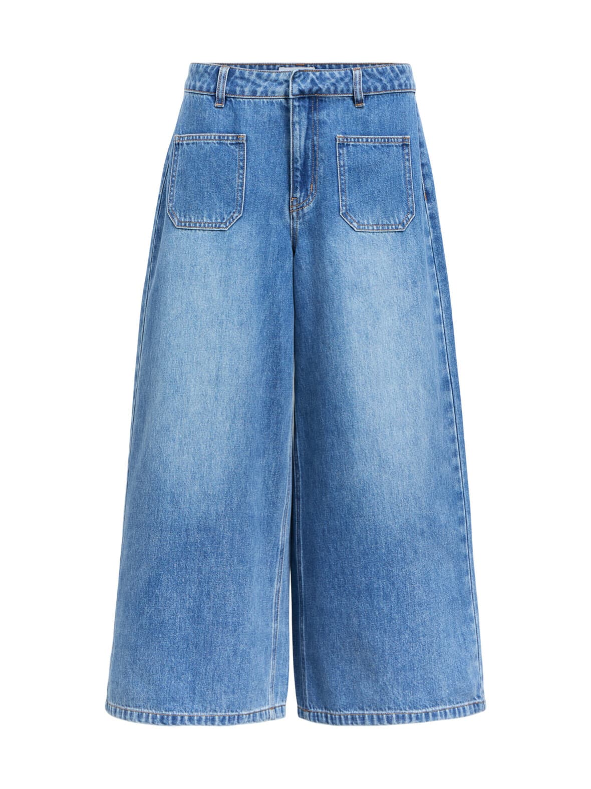 Mid waist denim culotte -housut – Object