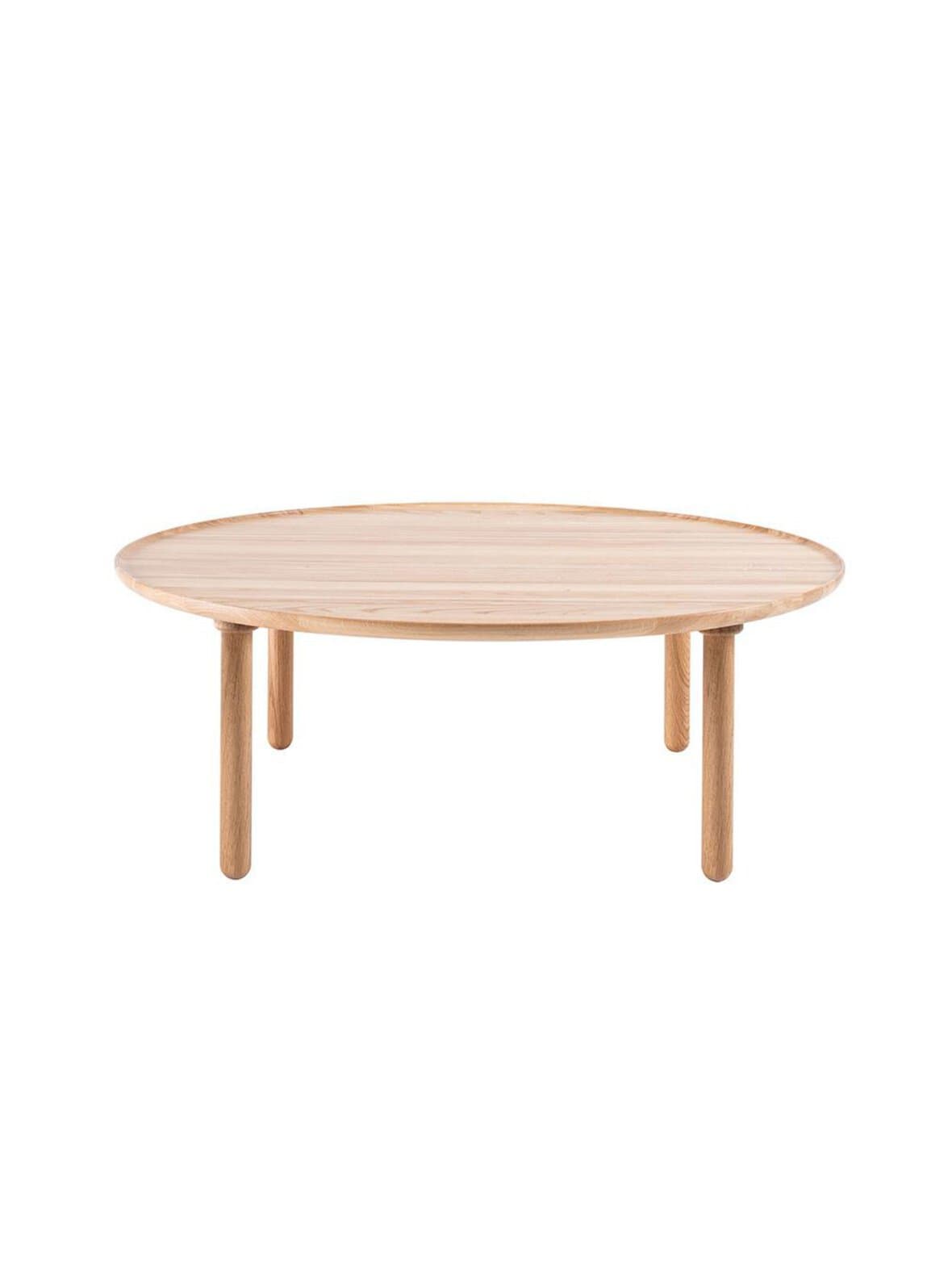 Mu-sohvapöytä valkoöljytty tammi ⌀ 100 cm – Gazzda