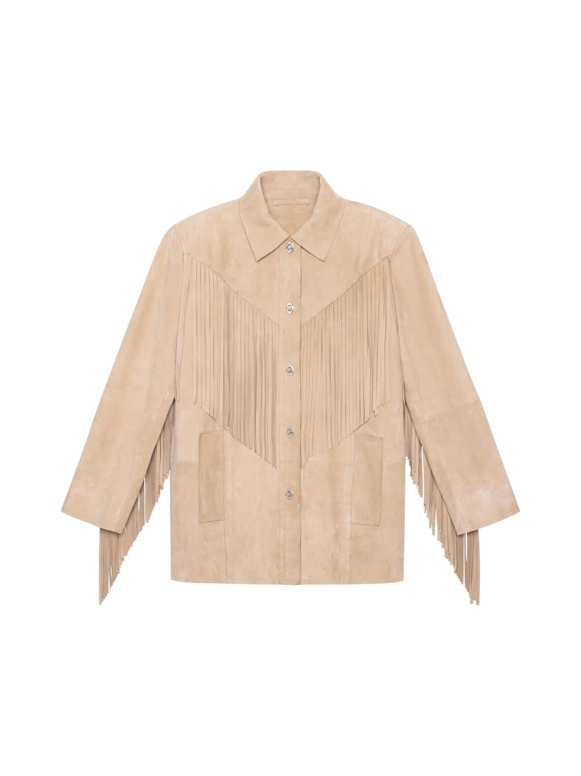 Estee fringe jacket -mokkanahkatakki – Stand Studio