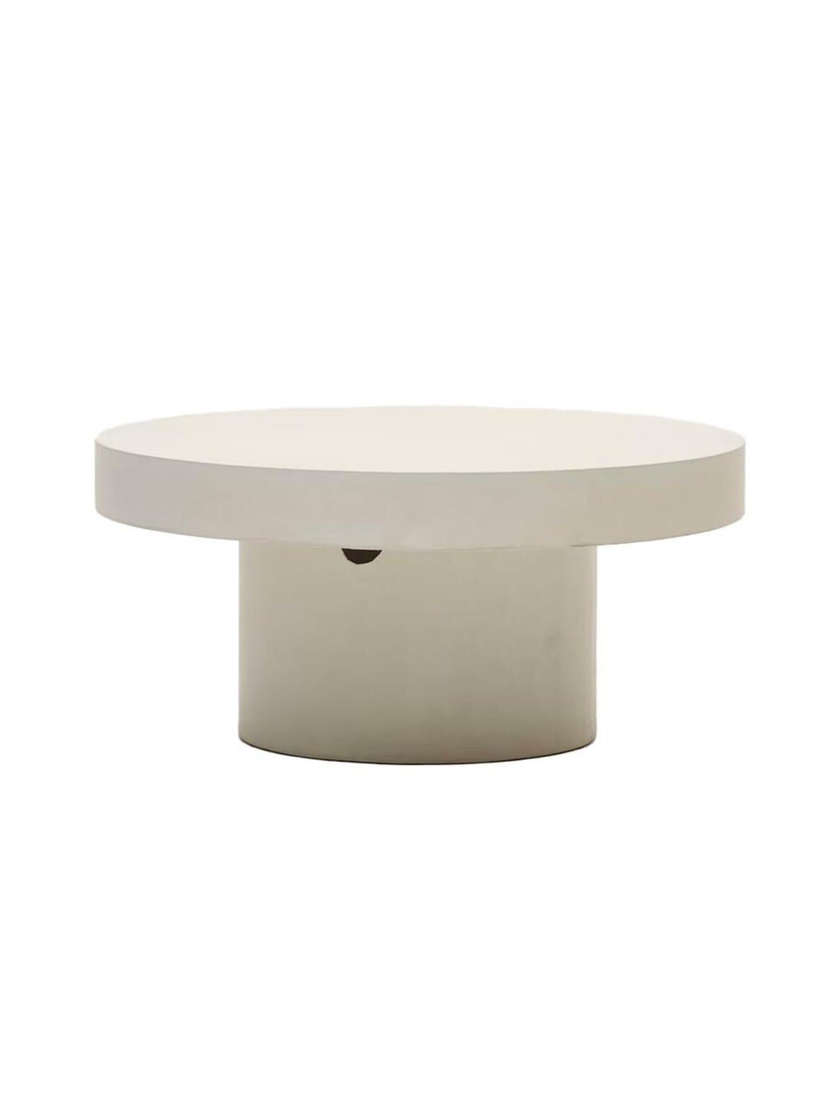 Aiguablava-sohvapöytä valkoinen ⌀ 90 cm – Kave Home