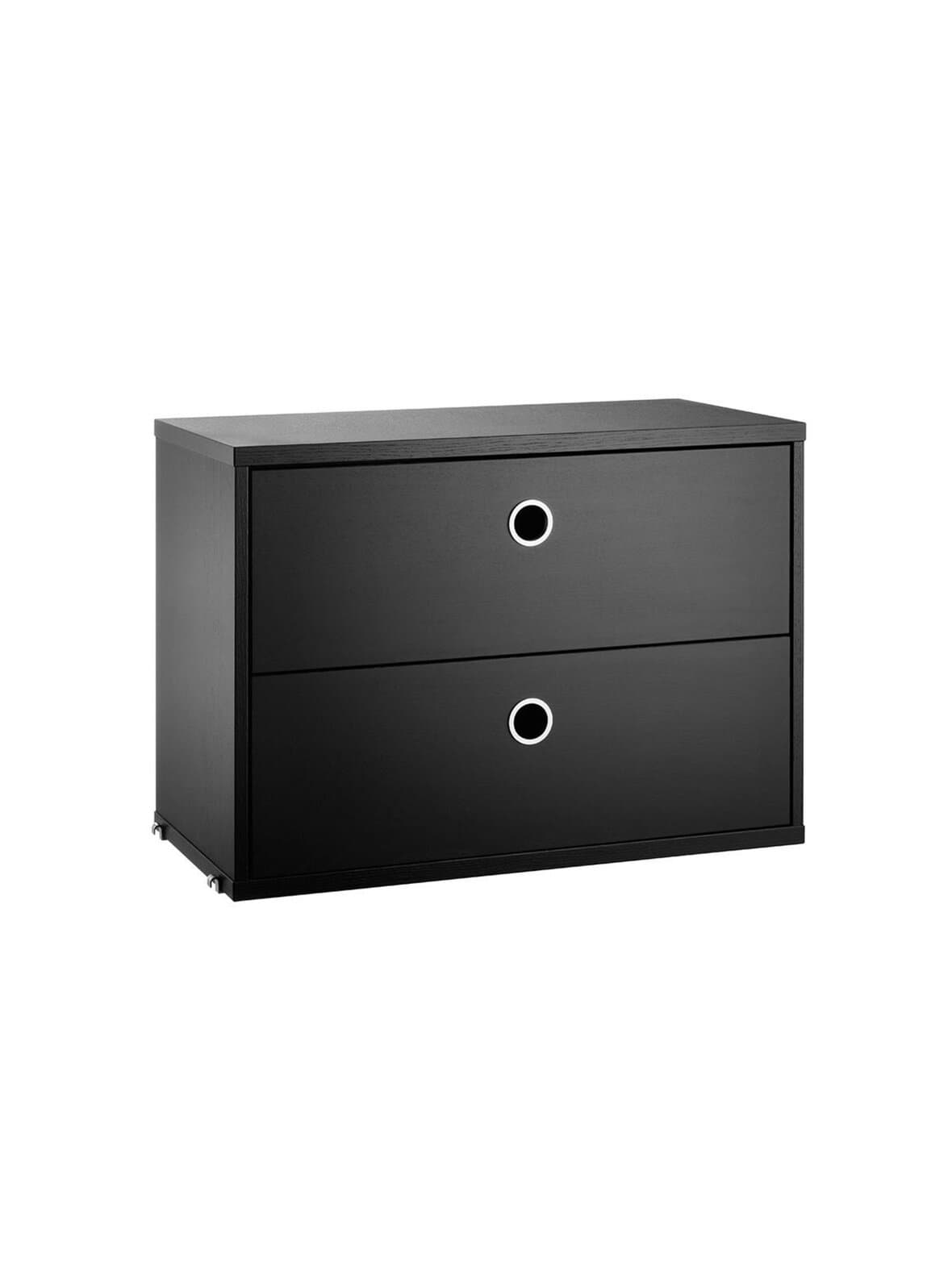 String system -lipasto musta saarni 58 x 30 cm – String Furniture