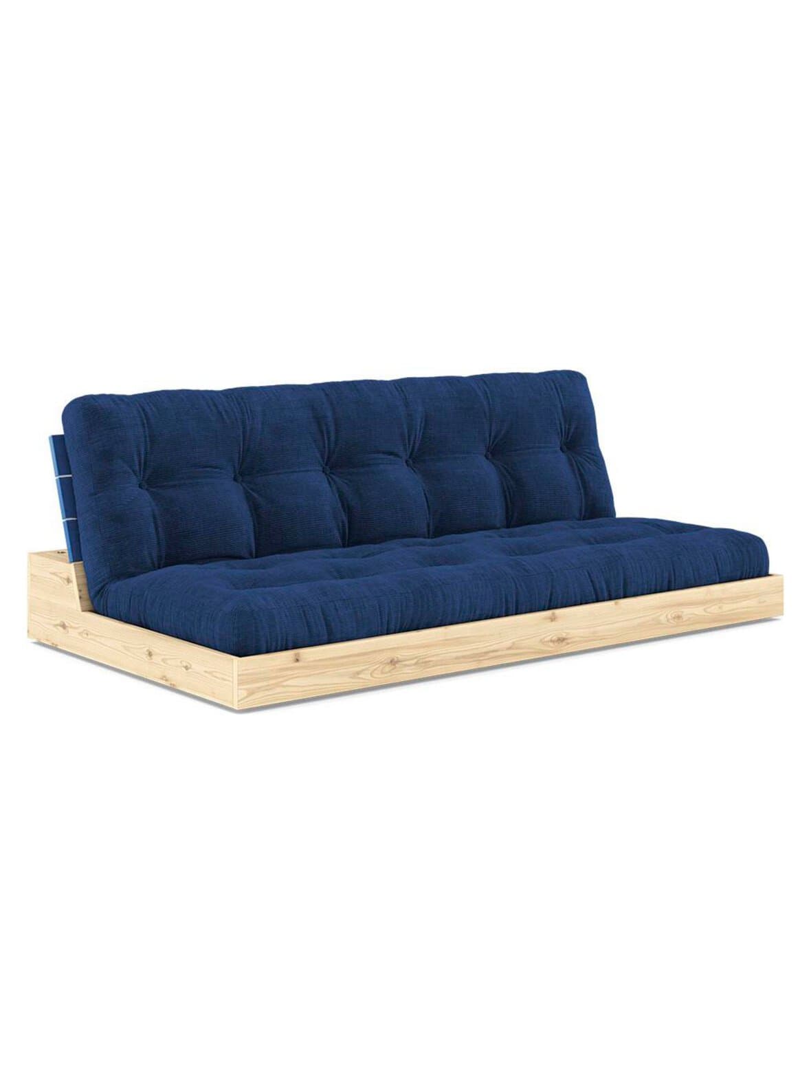 Base-futonsohva corduroy-kangas royal blue/sininen l 196 cm – Karup
