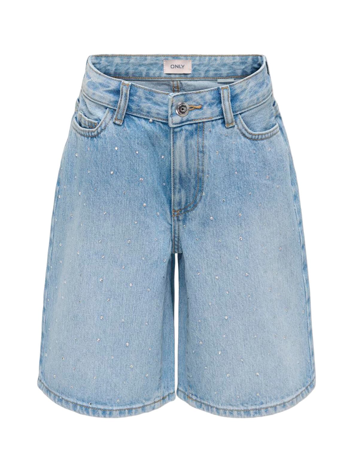 Kogsonny high waist rhinestone -farkkushortsit – KIDS ONLY