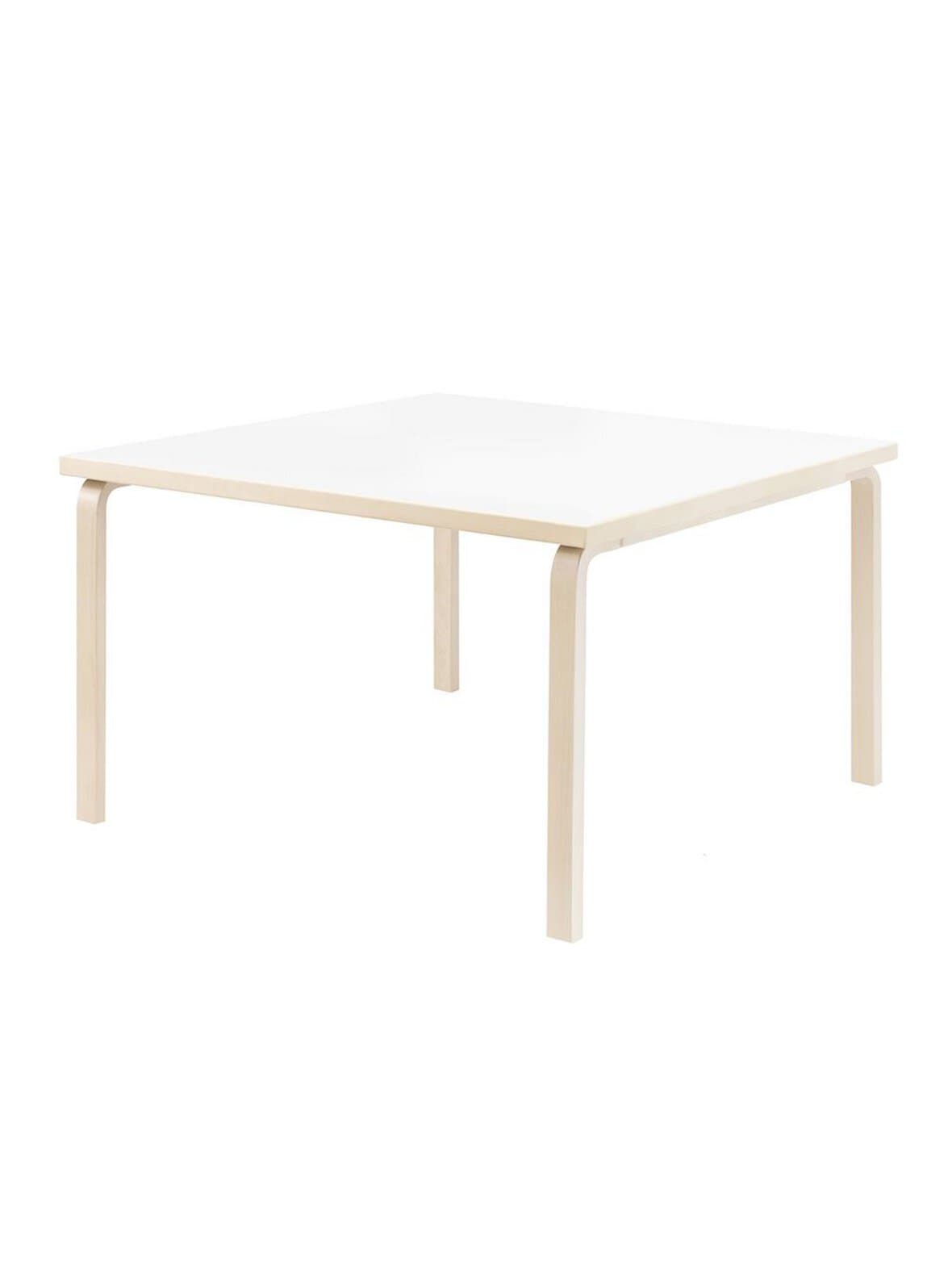 Pöytä 84 koivu/valkoinen laminaatti 120 x 120 cm – Artek