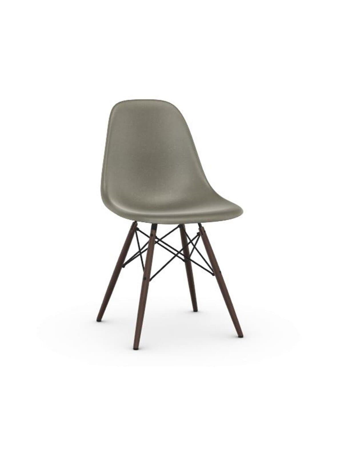 Eames dsw fiberglass -tuoli raw umber/tumma vaahtera – Vitra