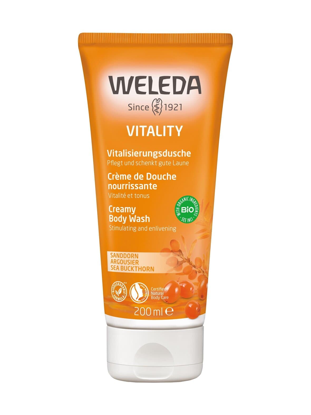 Sea buckthorn creamy body wash -suihkuvoide 200 ml – Weleda
