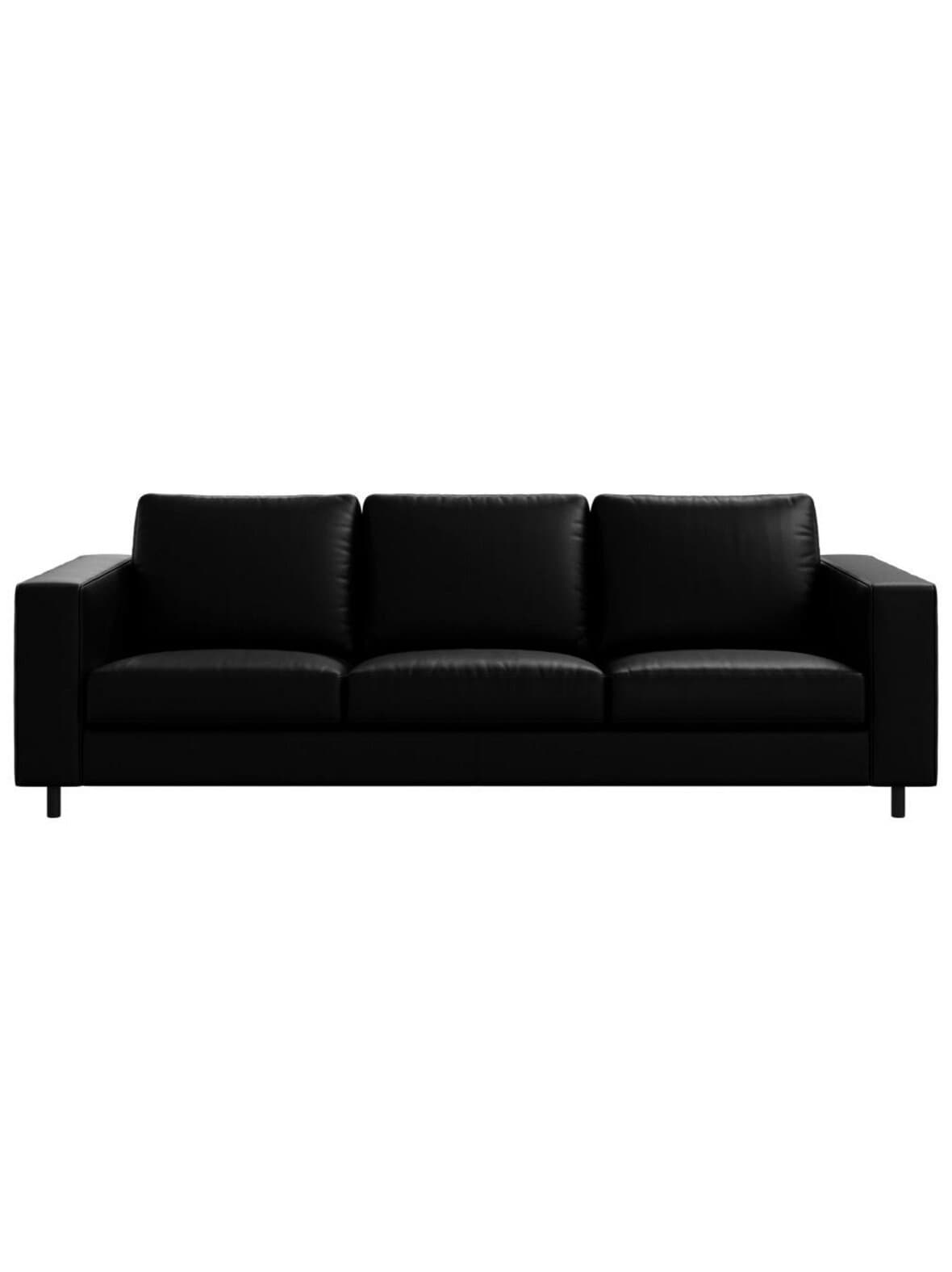 Indivi-nahkasohva nordic grain -nahka 5130 musta l 231 cm – BoConcept