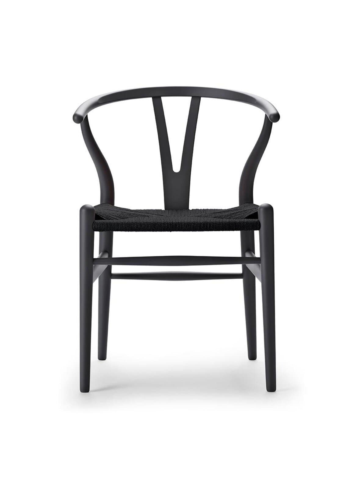 Ch24 wishbone -tuoli musta istuin soft anthracite – Carl Hansen & Son