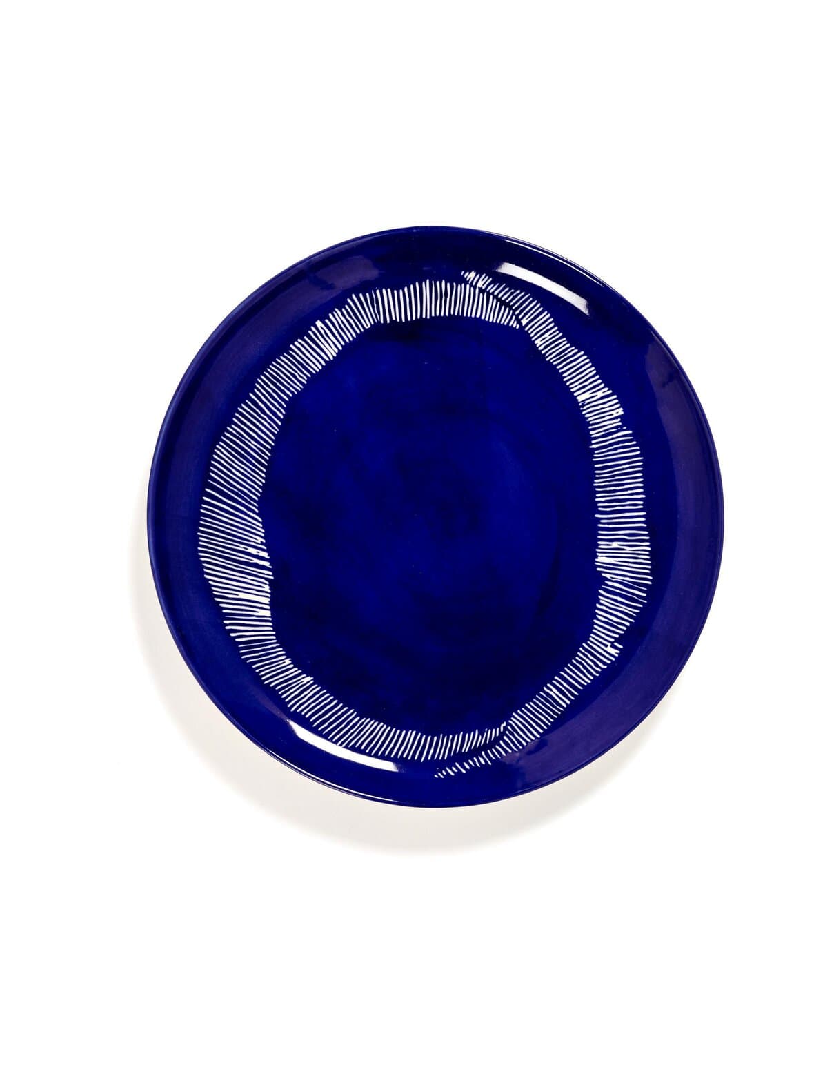 Feast lapis lazuli swirl stripes -lautanen ⌀ 26,5 cm – Serax